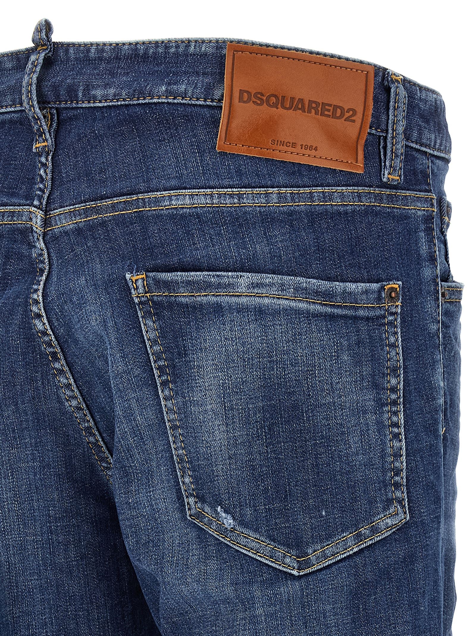 Dsquared² Blue Cotton Slim Fit Jeans - Artisanal Luxury Denim