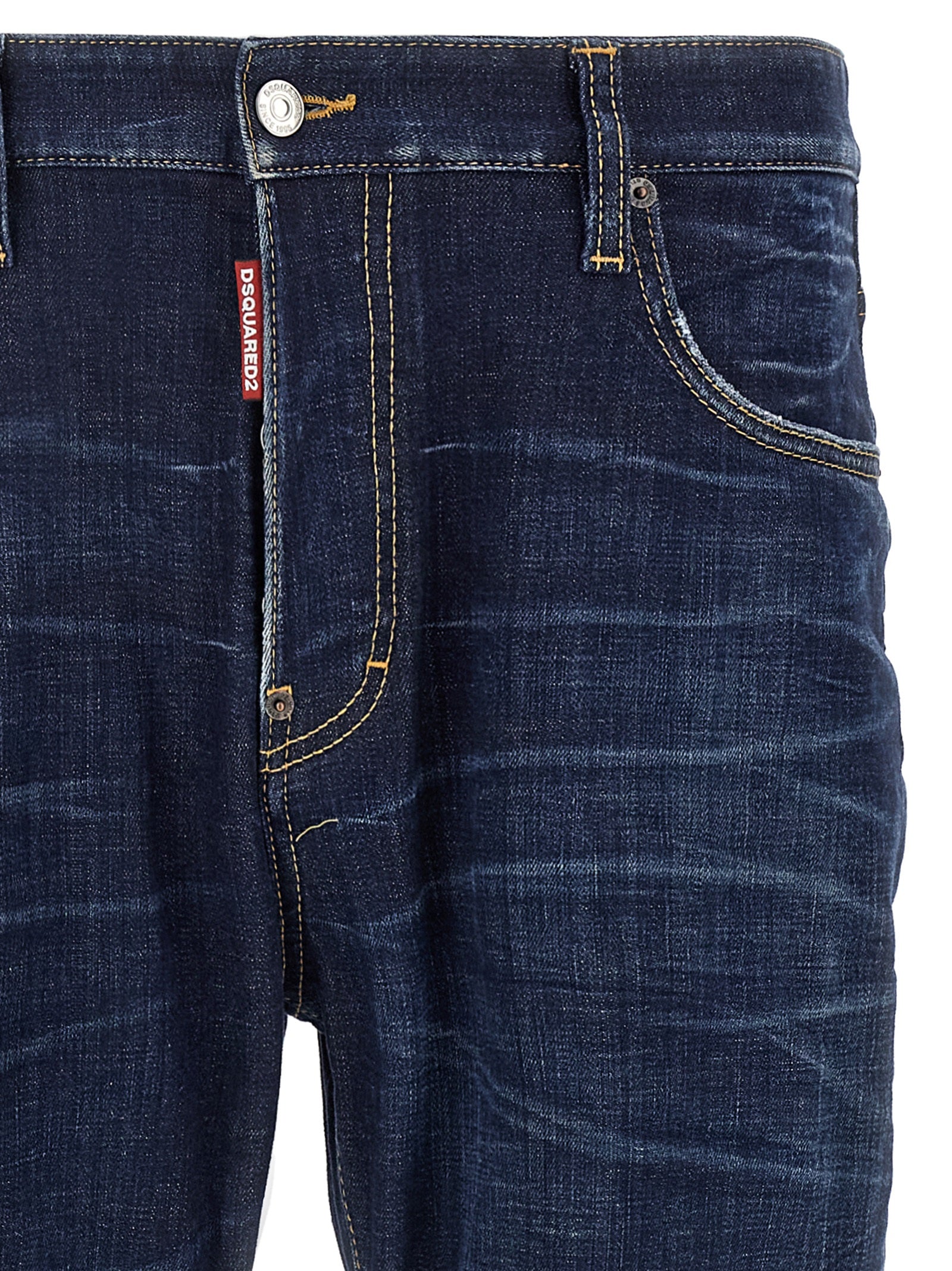 Dsquared² Blue Cotton Straight-Leg Jeans – Designer Luxury Denim