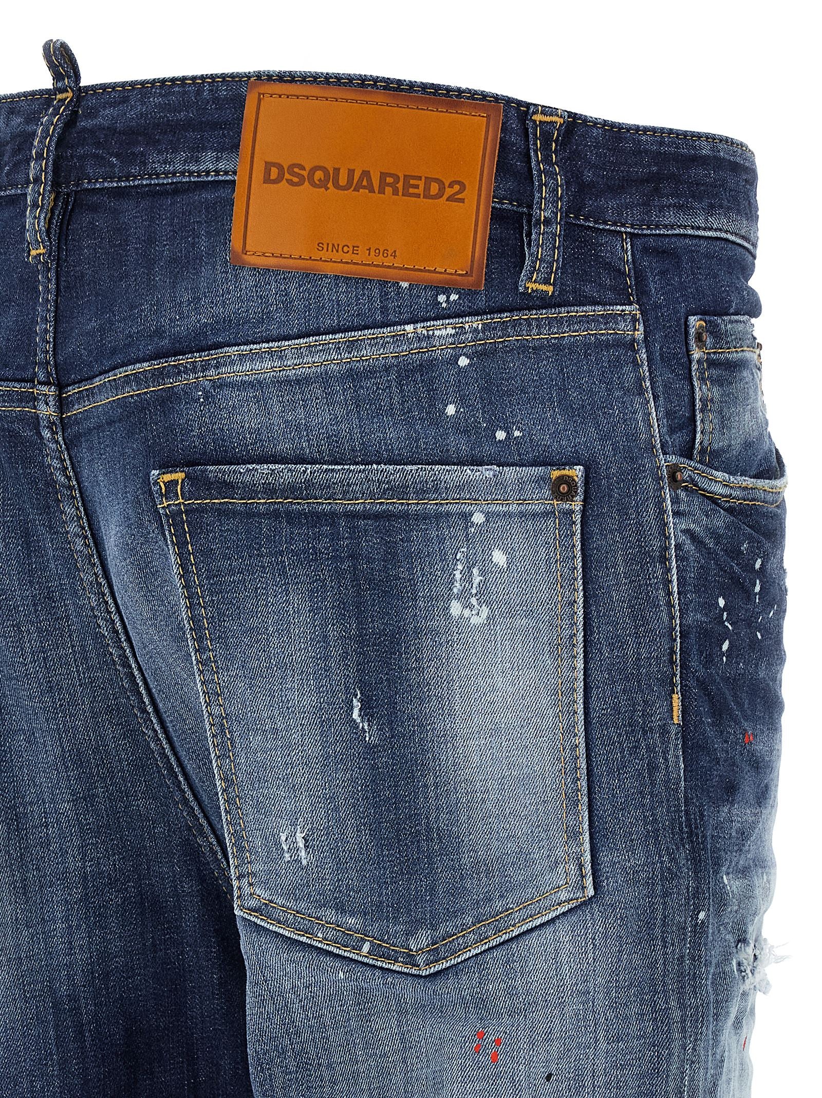 Dsquared² Blue Cotton Relaxed Fit Jeans, Artisanal Luxury Denim