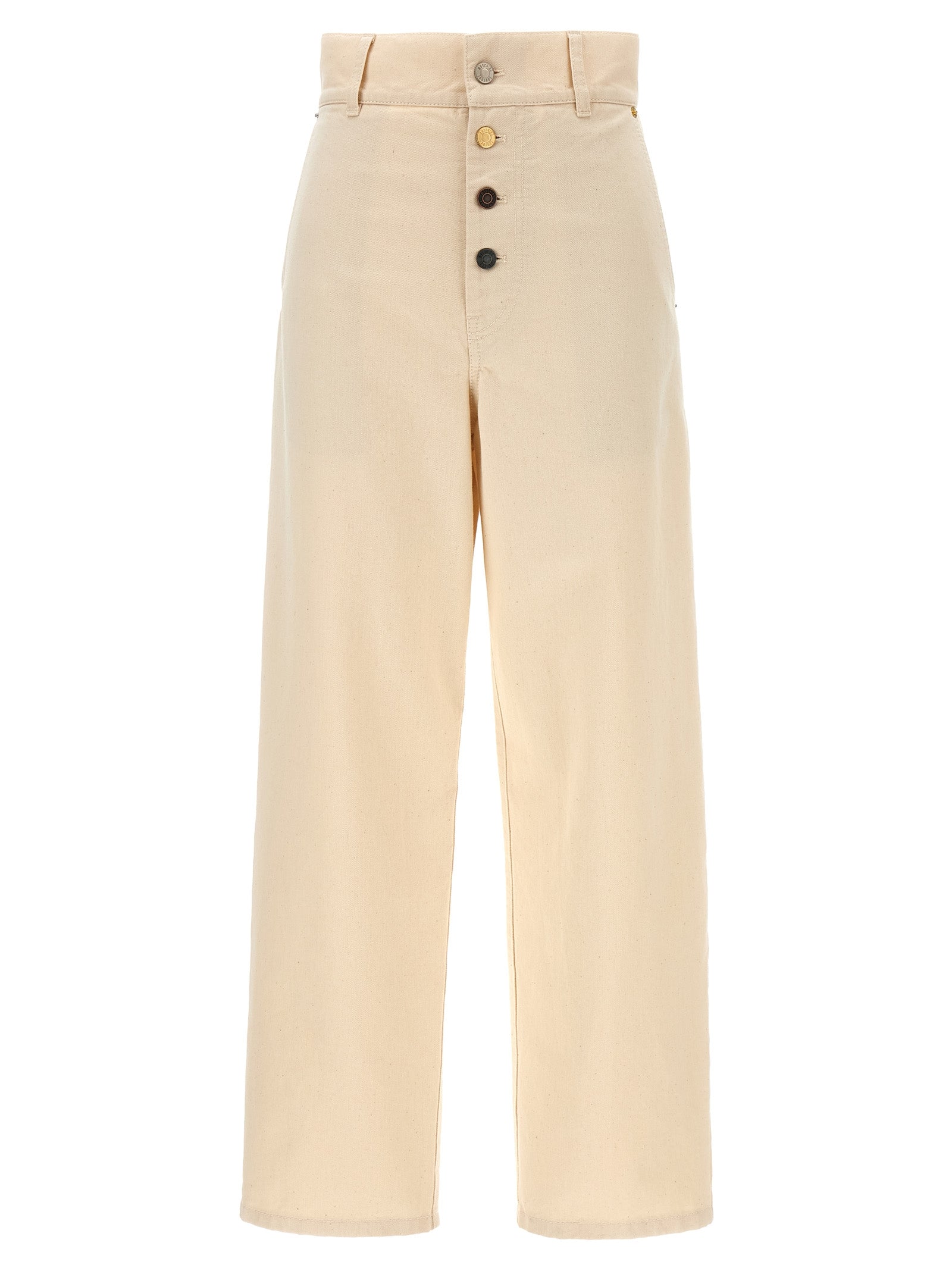 Indulge in the exquisite Moschino Beige Cotton Casual Pants, where luxurious cotton gabardine meets Italian craftsmanship, elevating your style with effortless elegance.