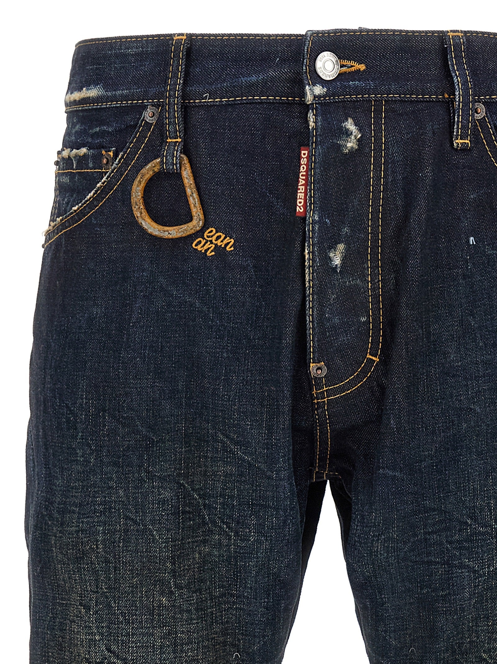 Dsquared² Blue Cotton Slim Fit Jeans, Artisanal Luxury Denim