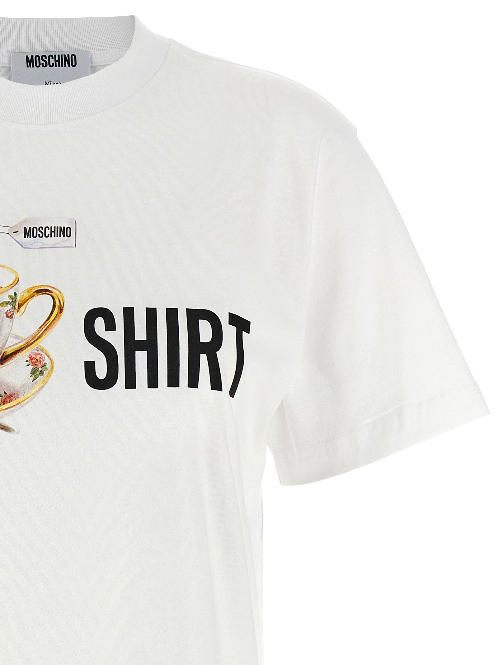 Elevate your style with the Moschino Multicolor Cotton T-Shirt, a luxurious blend of organic cotton and vibrant design, perfect for the discerning individual.