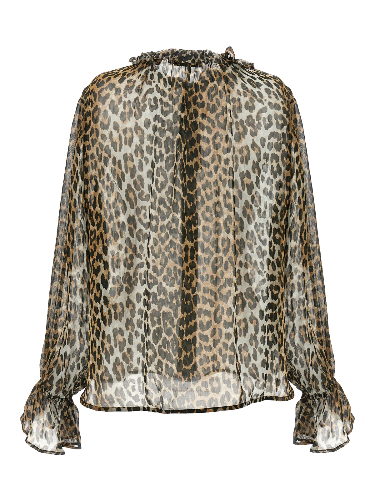 Ganni Brown Viscose Blouse - Exquisite Luxury Fashion Statement