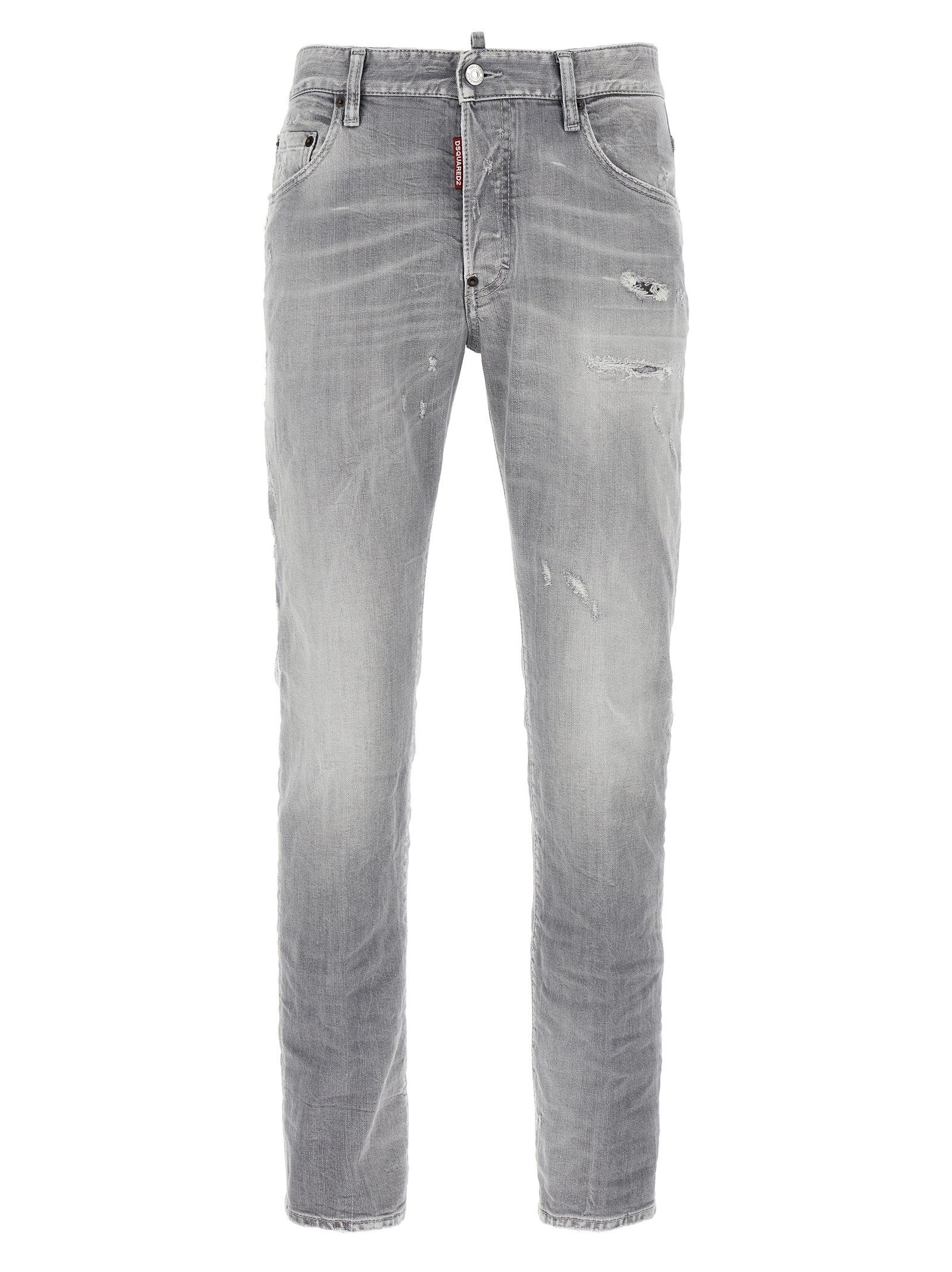 Dsquared² Gray Cotton Relaxed Fit Jeans | Artisanal Luxury Fashion