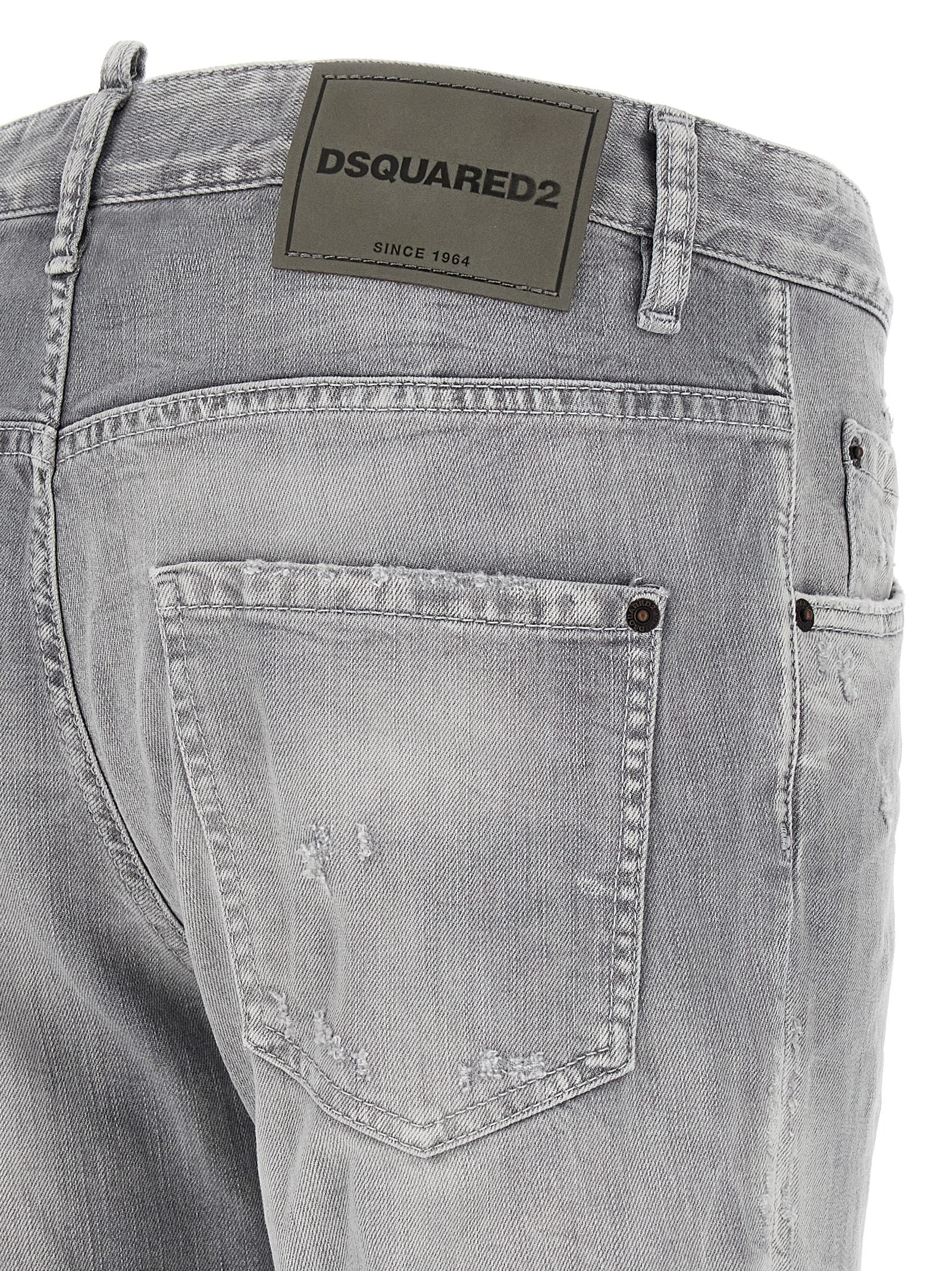 Dsquared² Gray Cotton Relaxed Fit Jeans | Artisanal Luxury Fashion