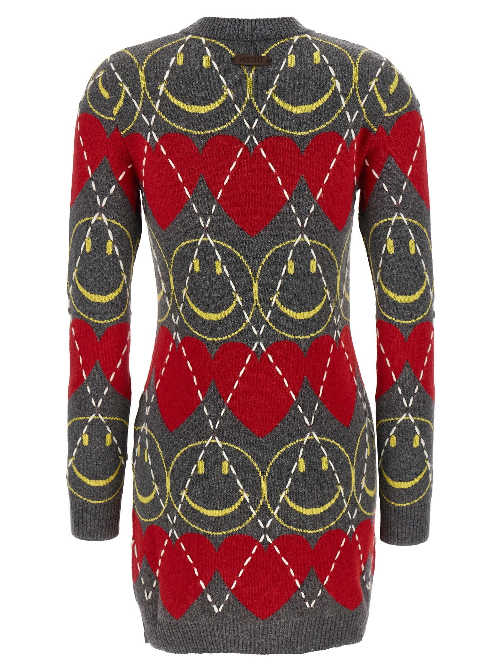 Elevate your style with the Moschino Multicolor Wool Short Dress, a masterpiece of Italian craftsmanship, blending vibrant design and luxurious materials for timeless elegance.