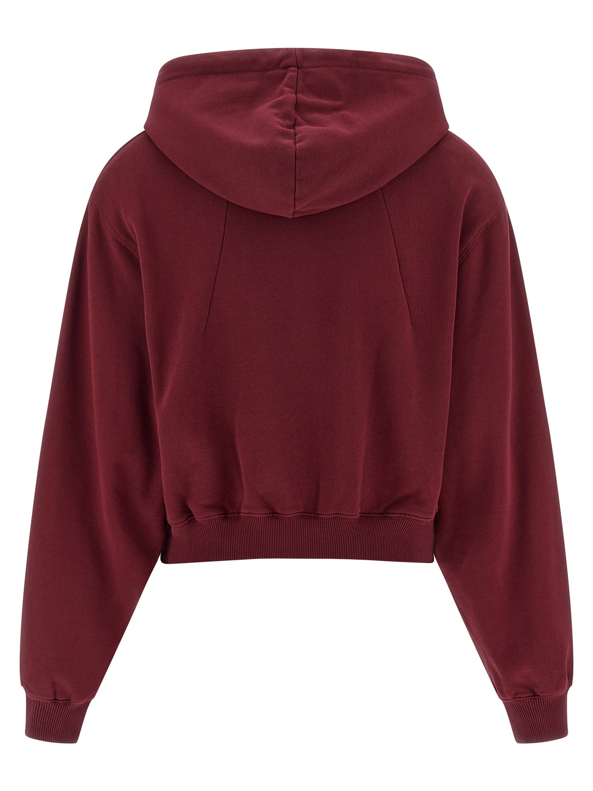 ROTATE BIRGER CHRISTENSEN Bordeaux Cotton Hoodie - Luxe Elegance
