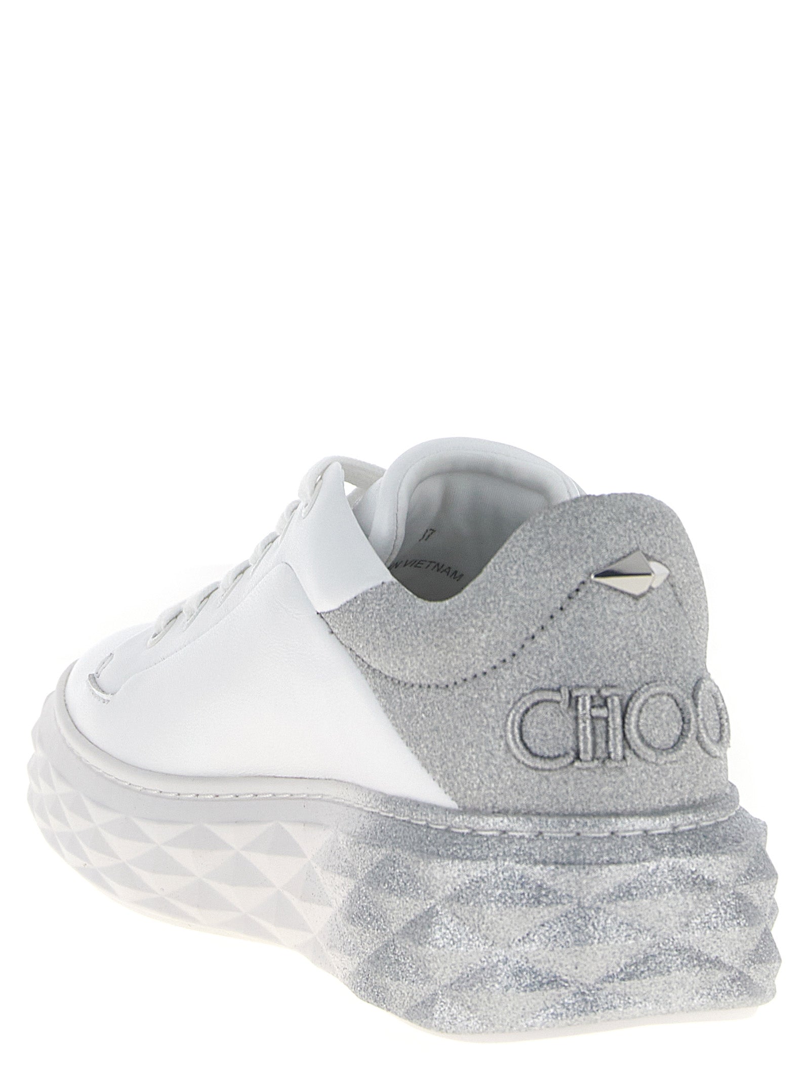 Elevate your style with Jimmy Choo's Diamond Maxi F II sneakers, where luxurious nappa leather meets exquisite design, embodying sophistication and allure.