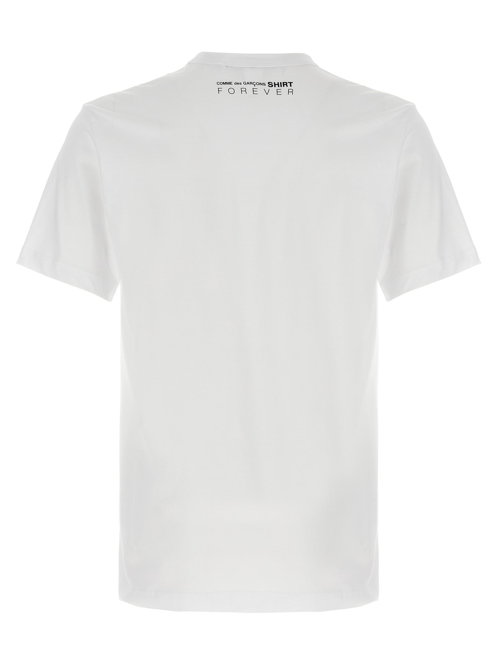 Comme Des Garçons White Cotton T-Shirt - Designer Essential Couture