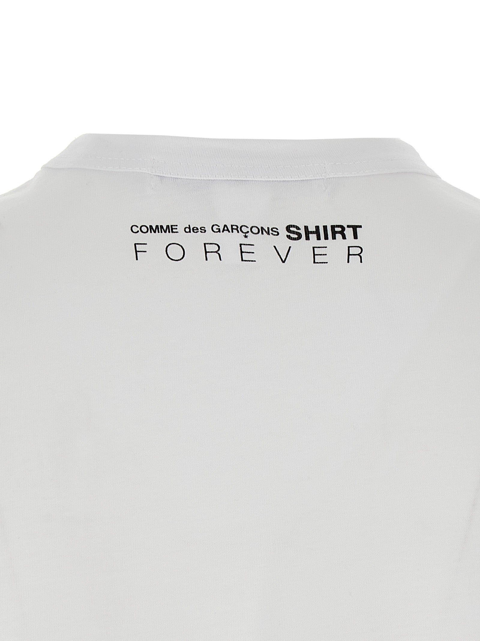 Comme Des Garçons White Cotton T-Shirt | Designer Essential Couture