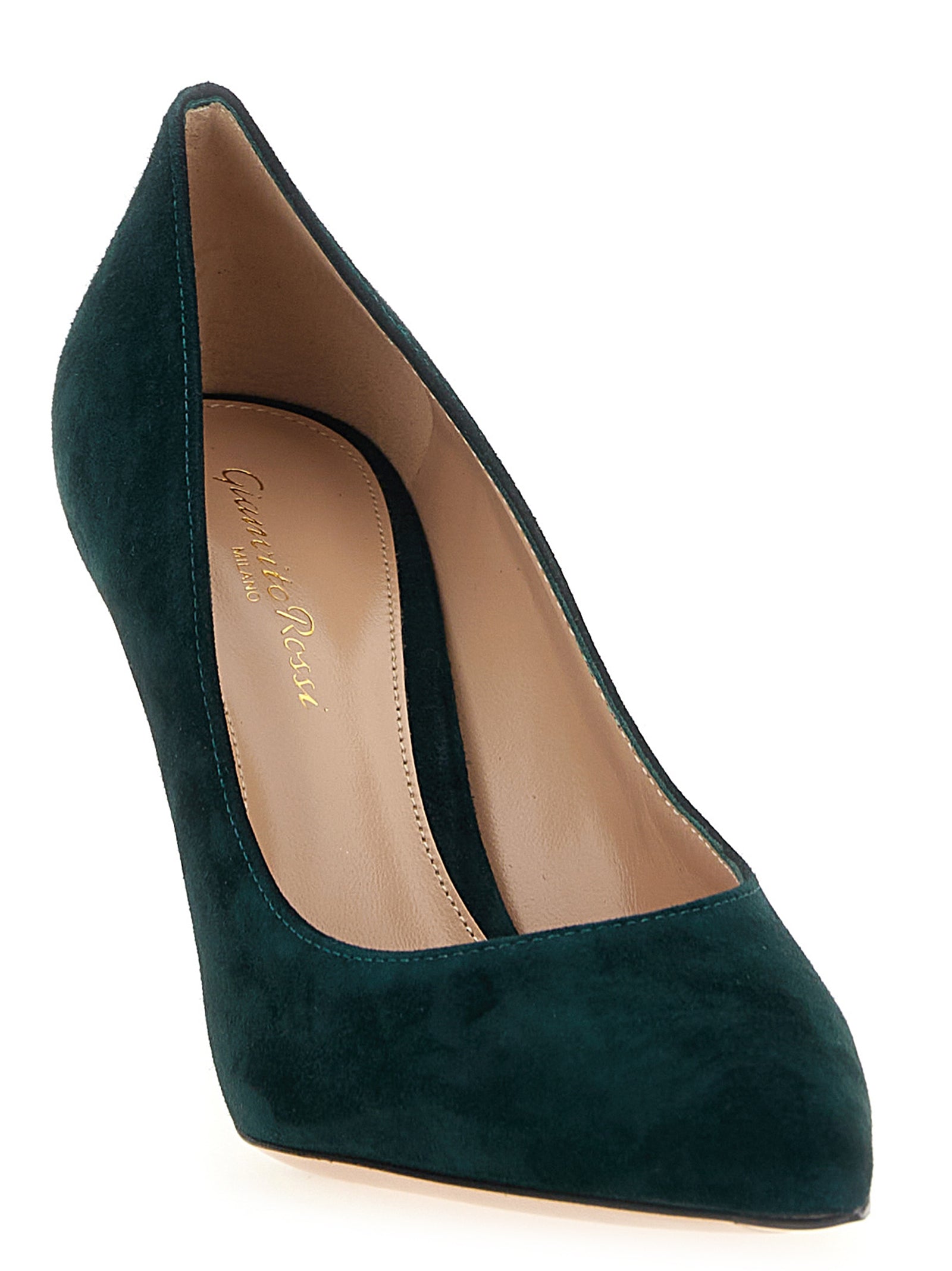 Elevate your elegance with Gianvito Rossi Bicolor Suede Leather High Heel Pumps, where exquisite Italian craftsmanship meets bold sophistication for unforgettable moments.