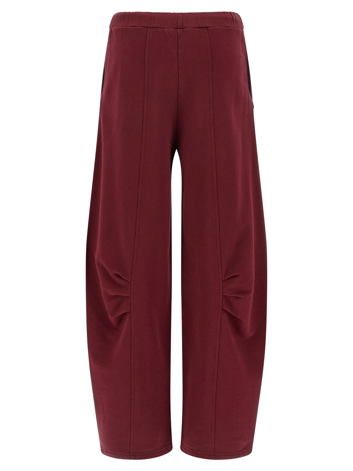 ROTATE BIRGER CHRISTENSEN Bordeaux Cotton Joggers - Luxe Comfort