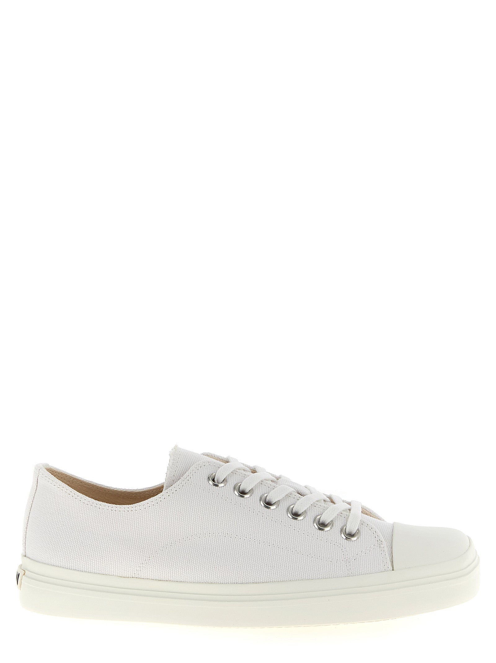 Experience the epitome of luxury with Moschino's White Cotton Low Top Sneakers, crafted in Spain for discerning individuals who embrace elegance and sophistication.
