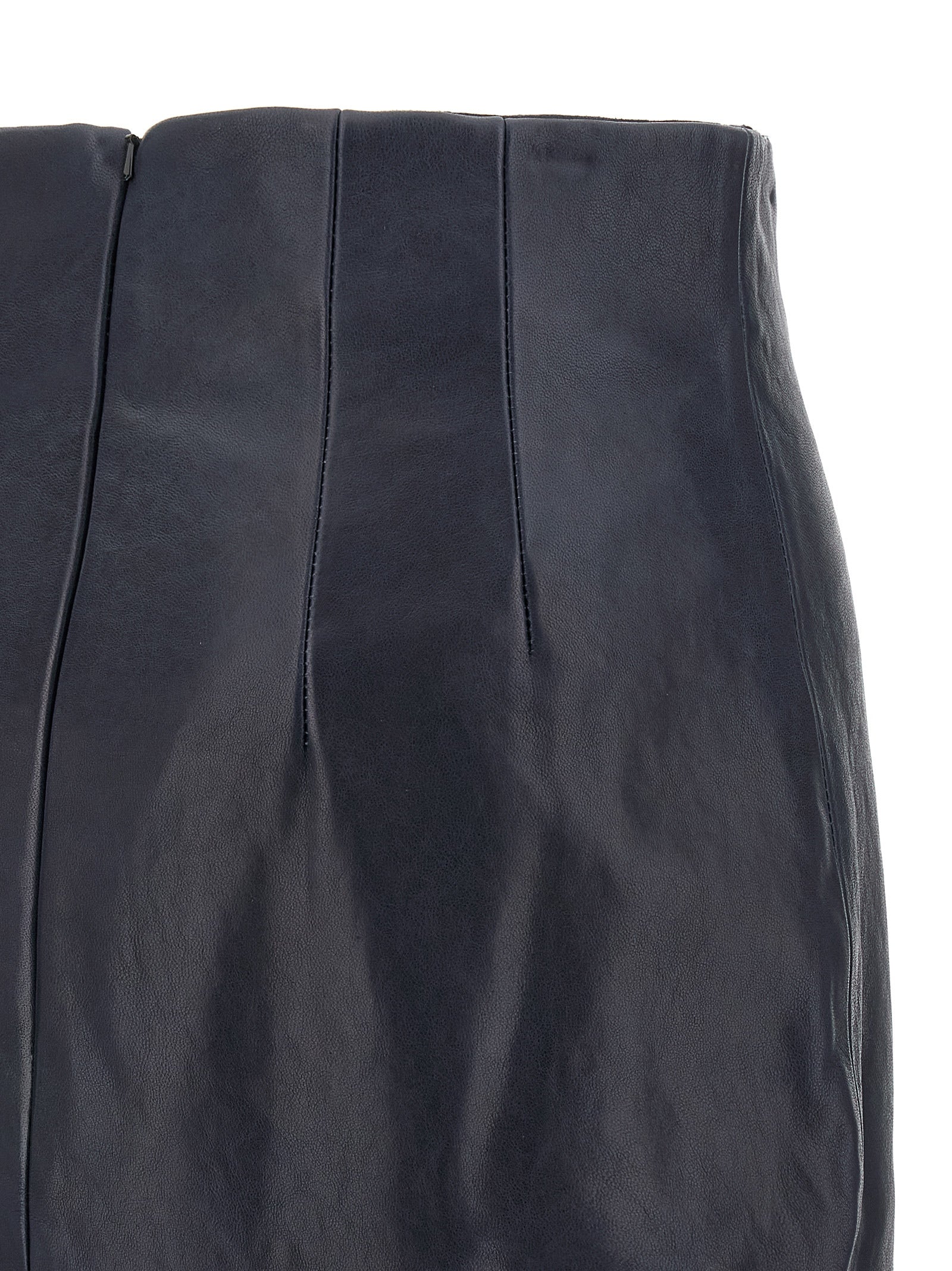 Indulge in the KHAITE Loxley leather midi skirt, a luxurious blend of 100% lamb leather and exquisite craftsmanship, perfect for commanding attention in any setting.