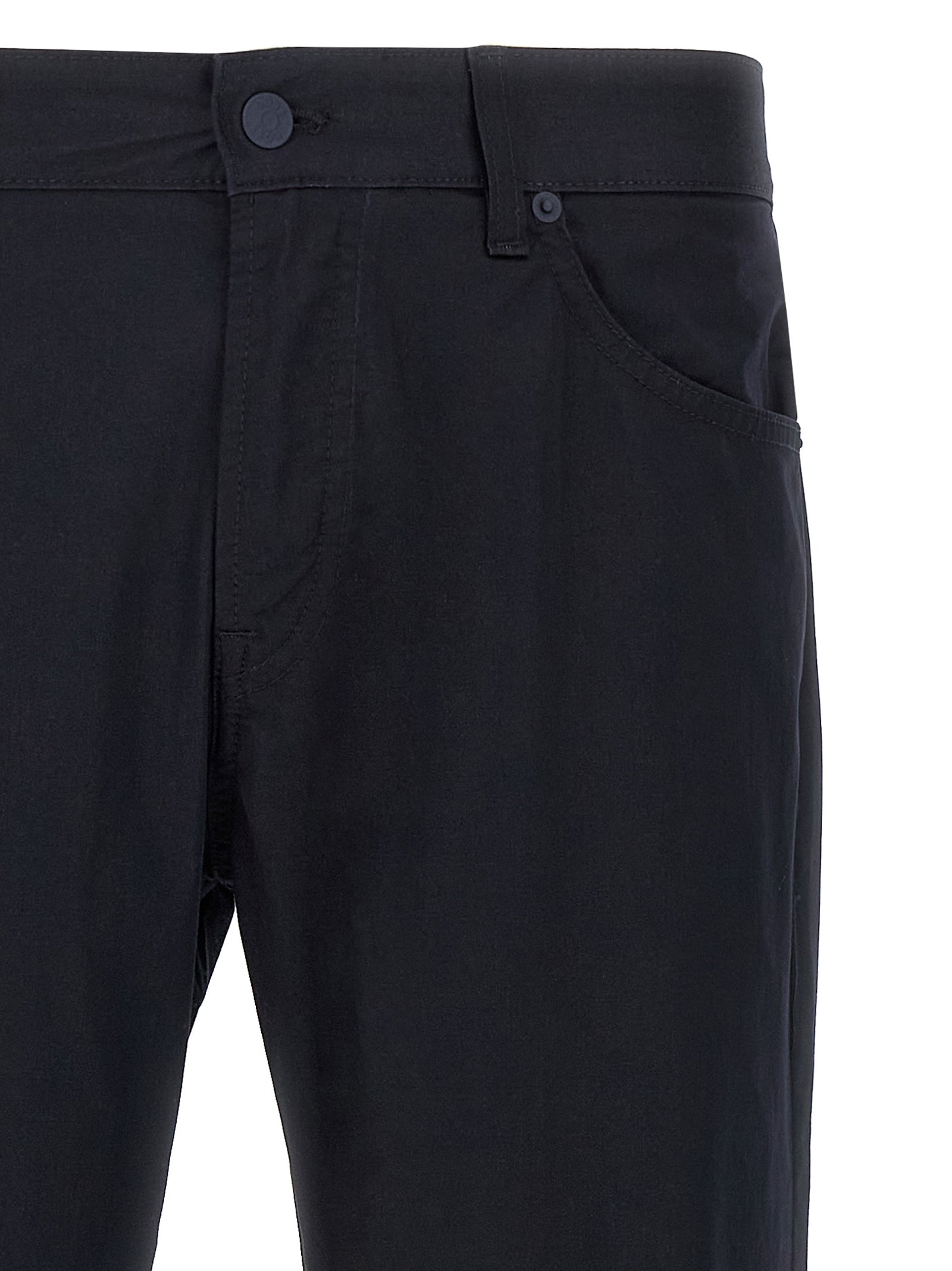 Hugo Boss Blue Cotton Casual Pants | Artisanal Luxury Fashion