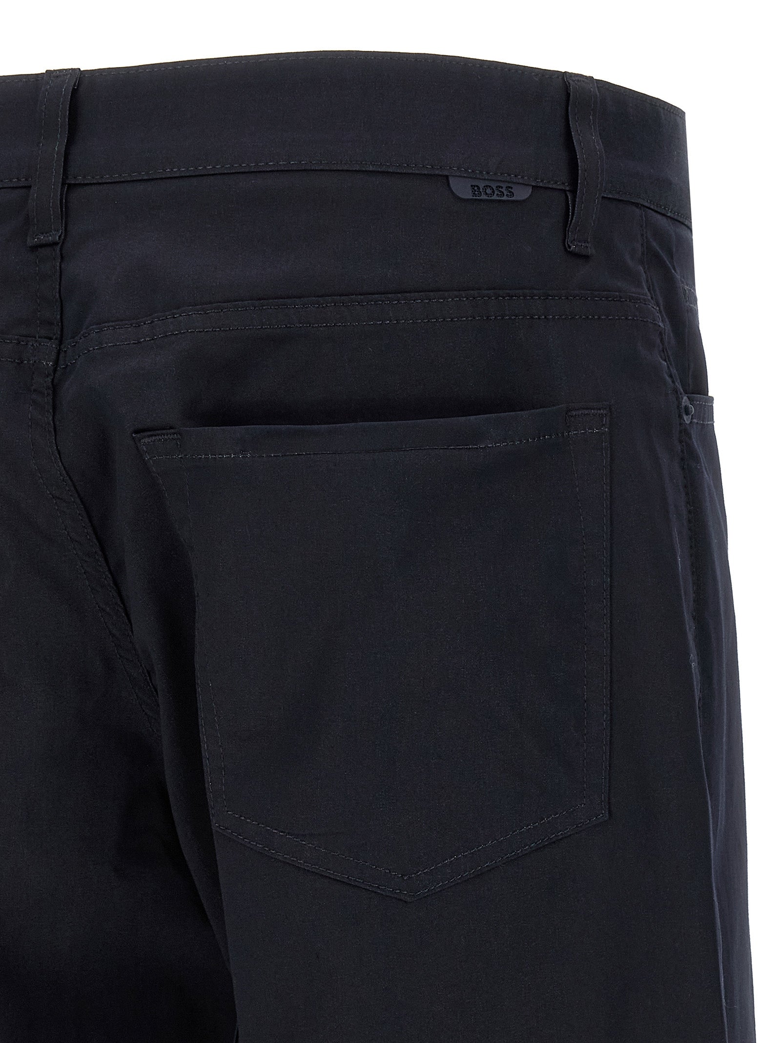 Hugo Boss Blue Cotton Casual Pants | Artisanal Luxury Fashion