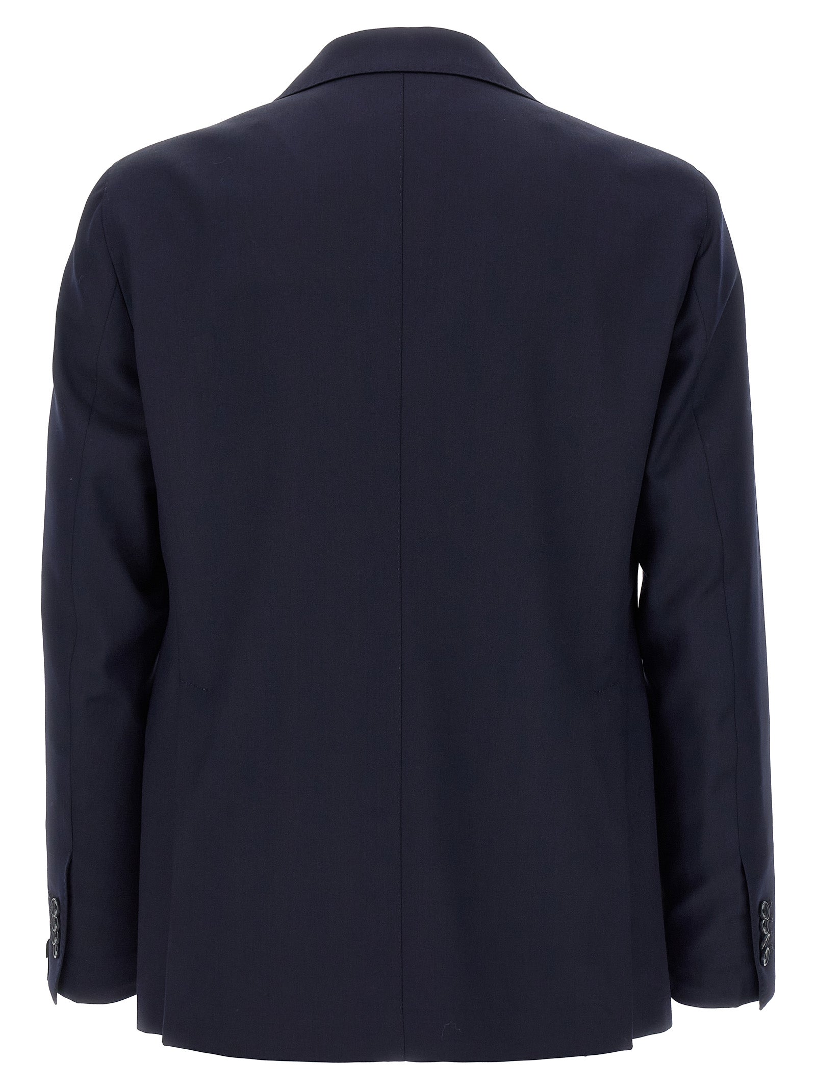 Indulge in the TAGLIATORE Blue Virgin Wool Two-Piece Suit, a masterpiece of Italian craftsmanship that exudes sophistication and timeless elegance for the discerning individual.