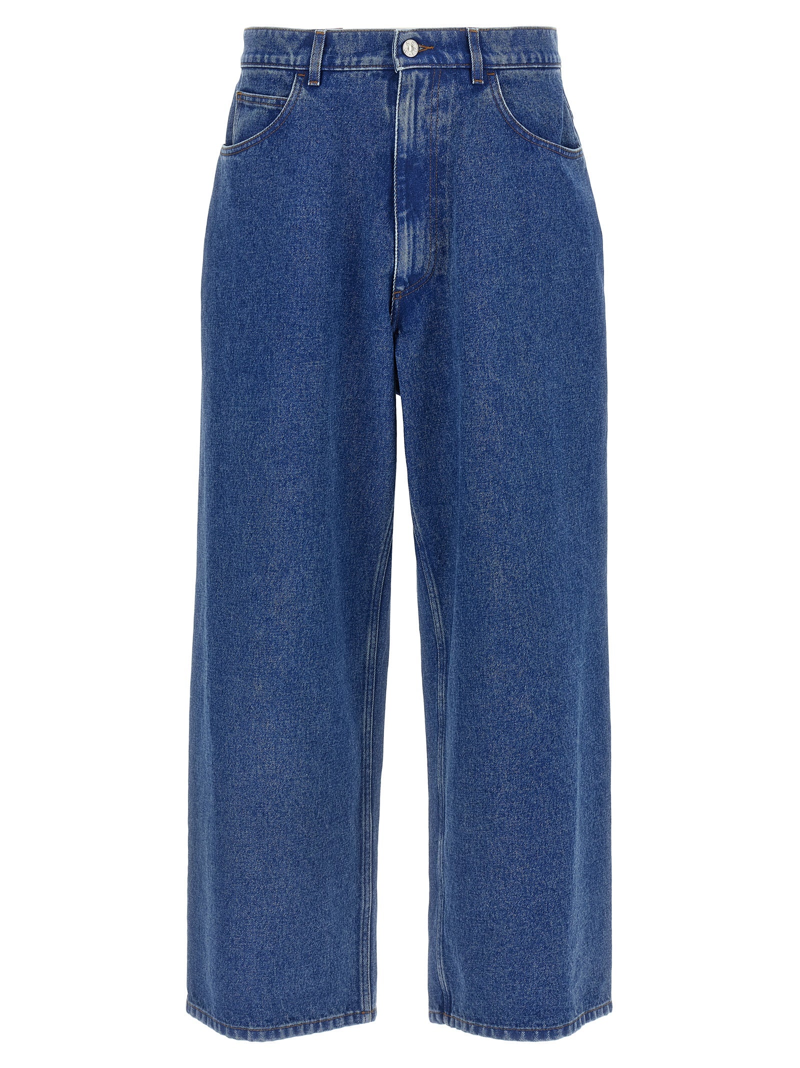 Discover Marni's Blue Cotton Denim Jeans, where artisanal luxury meets effortless sophistication, crafted for those who embody elegance and confidence.