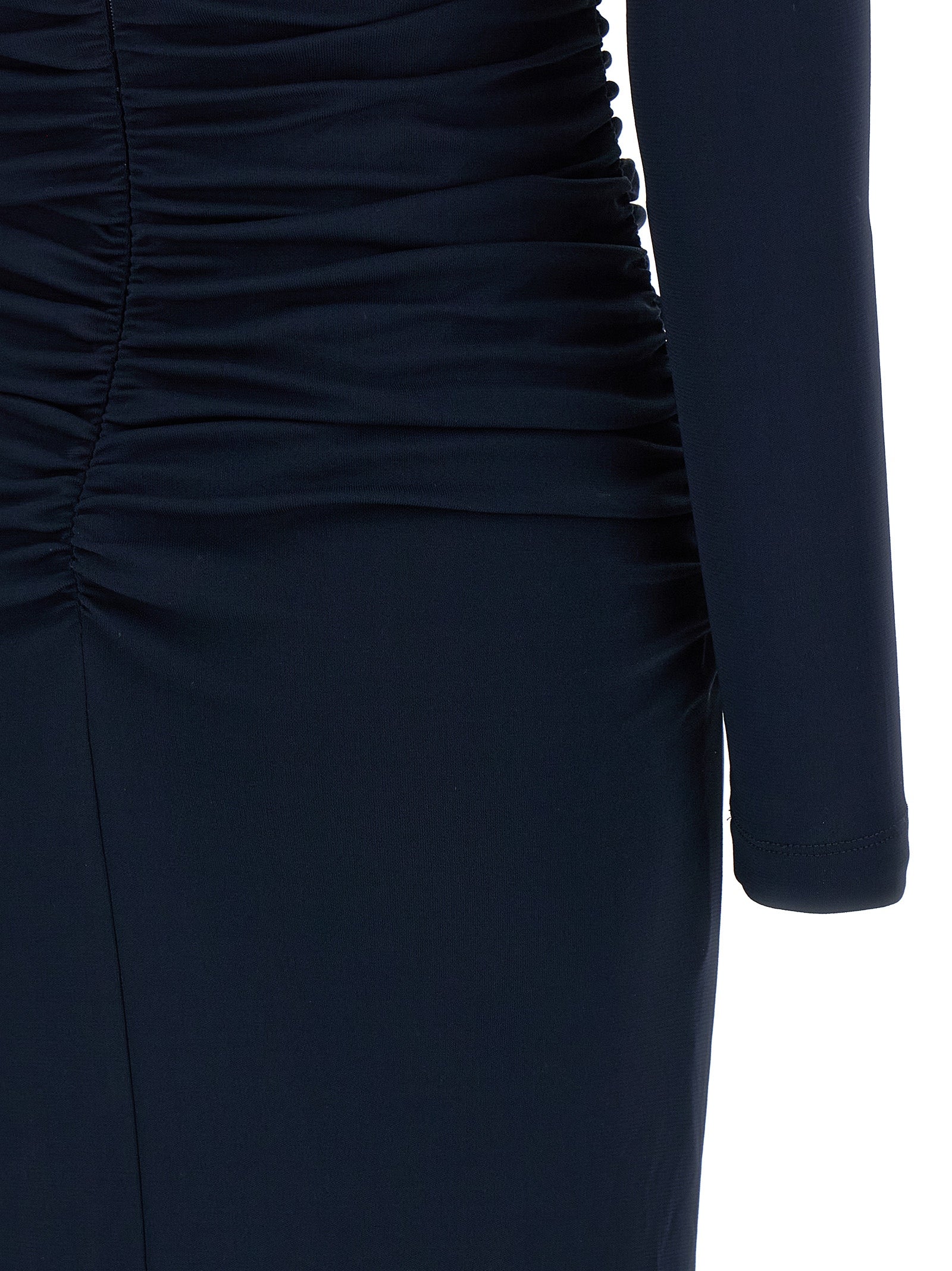 Carolina Herrera Blue Marabou Midi Dress | Designer Couture Elegance