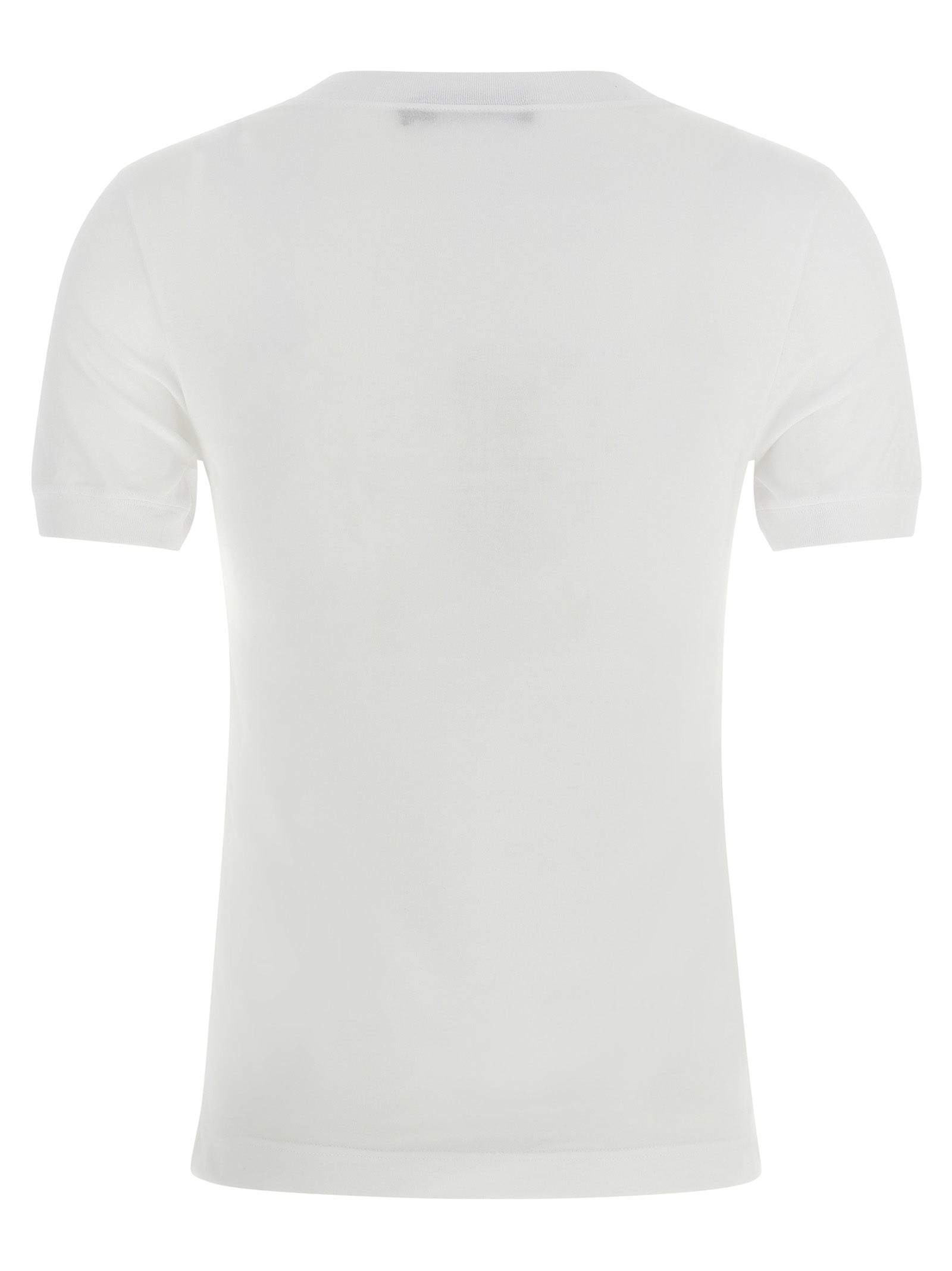 Elevate your style with the Dolce & Gabbana White Cotton T-Shirt, a masterpiece of artisanal elegance crafted in Italy, embodying luxurious comfort and timeless sophistication.