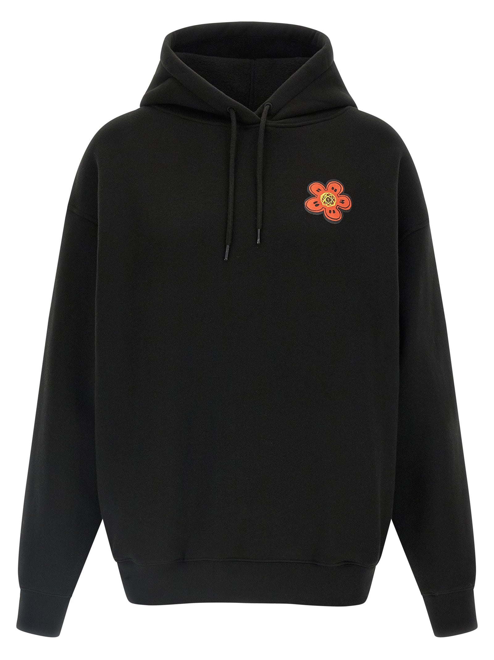 Indulge in the Kenzo Black Cotton Hoodie, a luxurious blend of artistry and comfort, crafted from 100% cotton in Portugal, embodying timeless elegance for the discerning individual.
