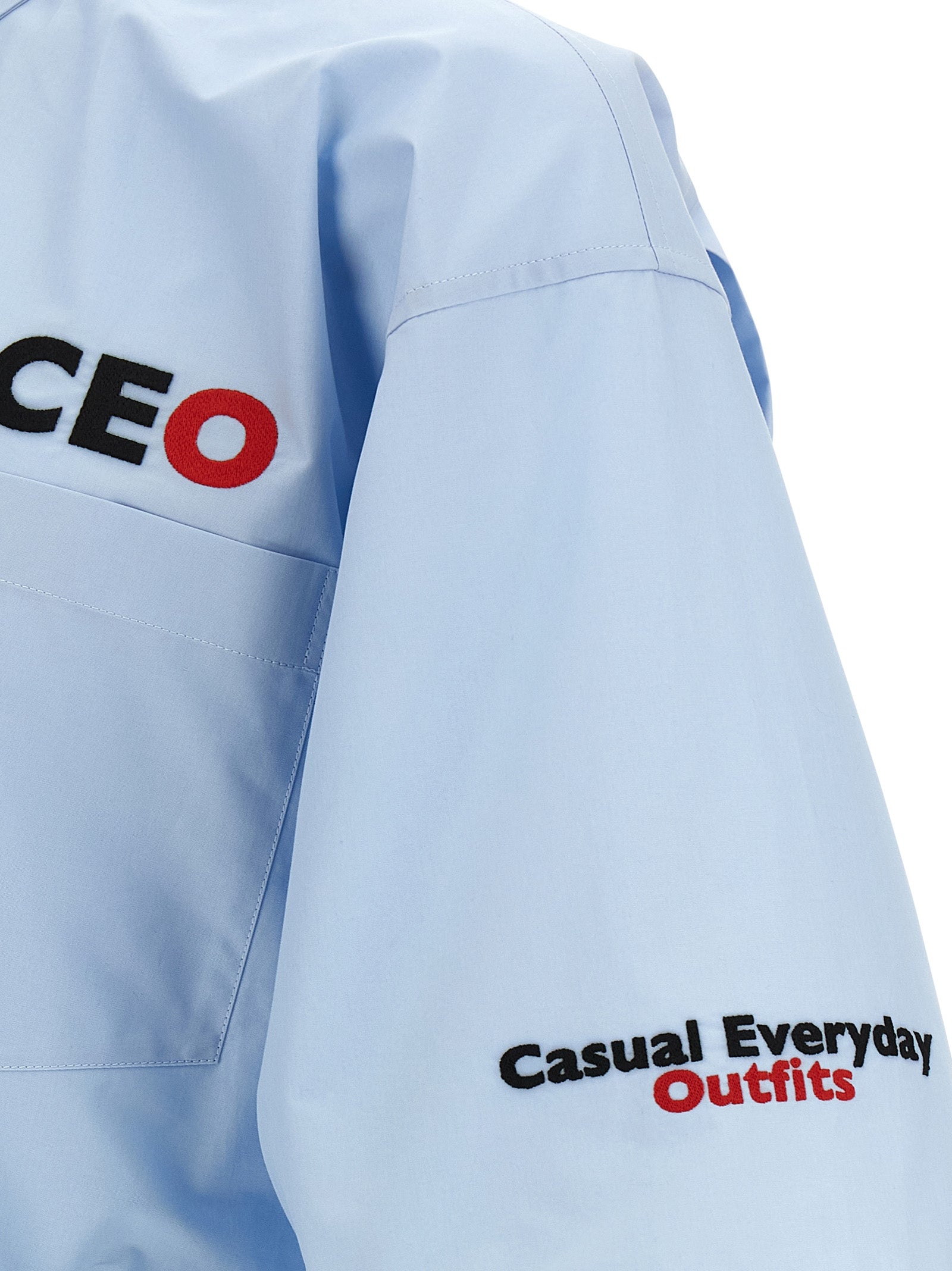 Balenciaga Blue Cotton Blouse - Designer Couture Elegance
