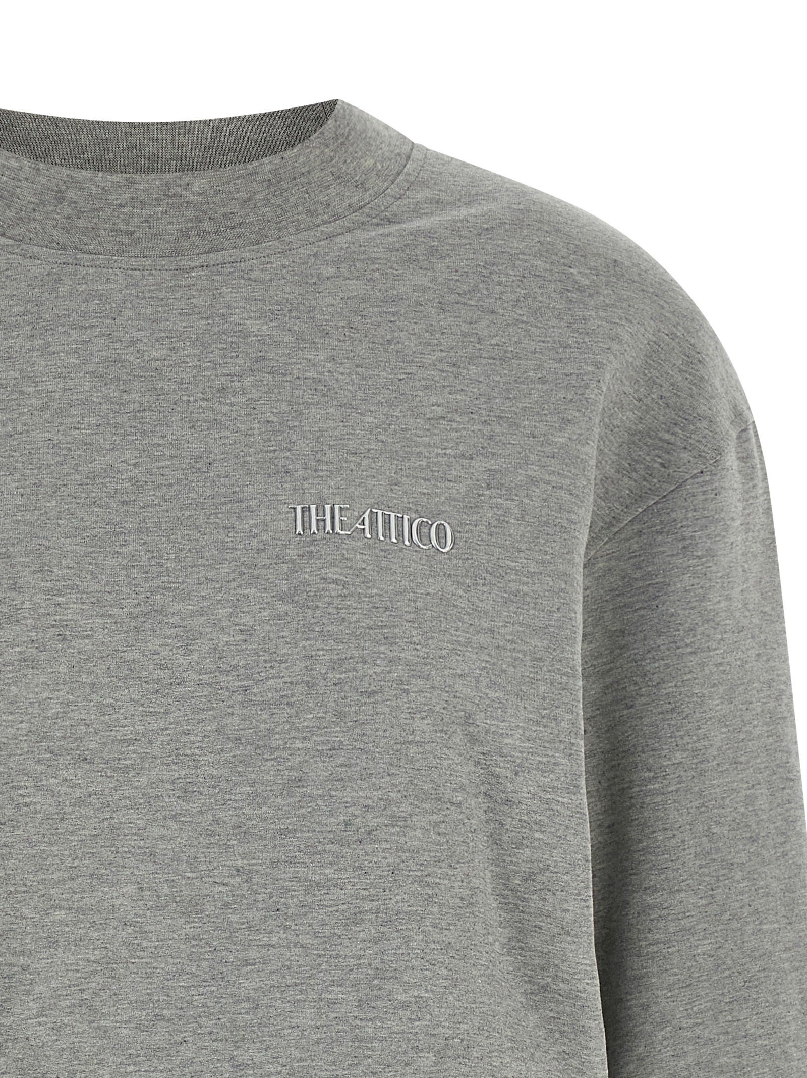Elevate your wardrobe with The Attico Gray Cotton Short Dress, a luxurious blend of comfort and sophistication, perfect for the modern connoisseur of style.