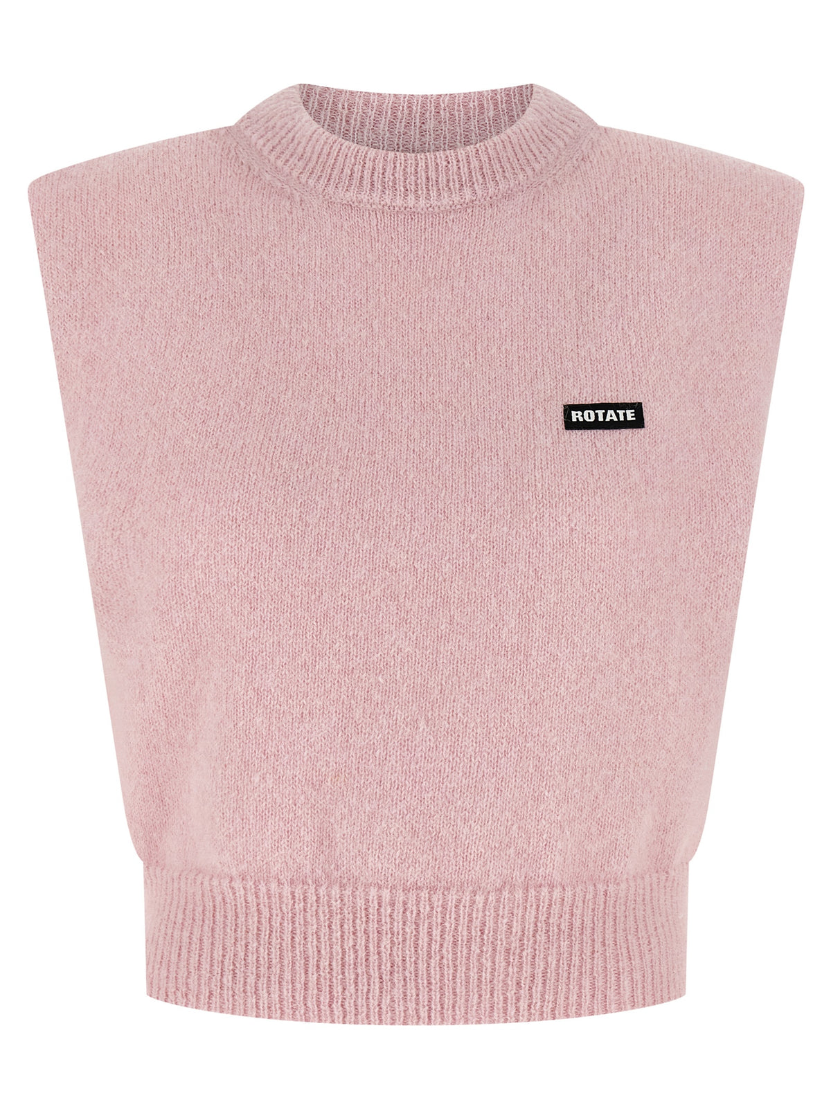 ROTATE BIRGER CHRISTENSEN Wool Sleeveless Jacket in Pink Luxe