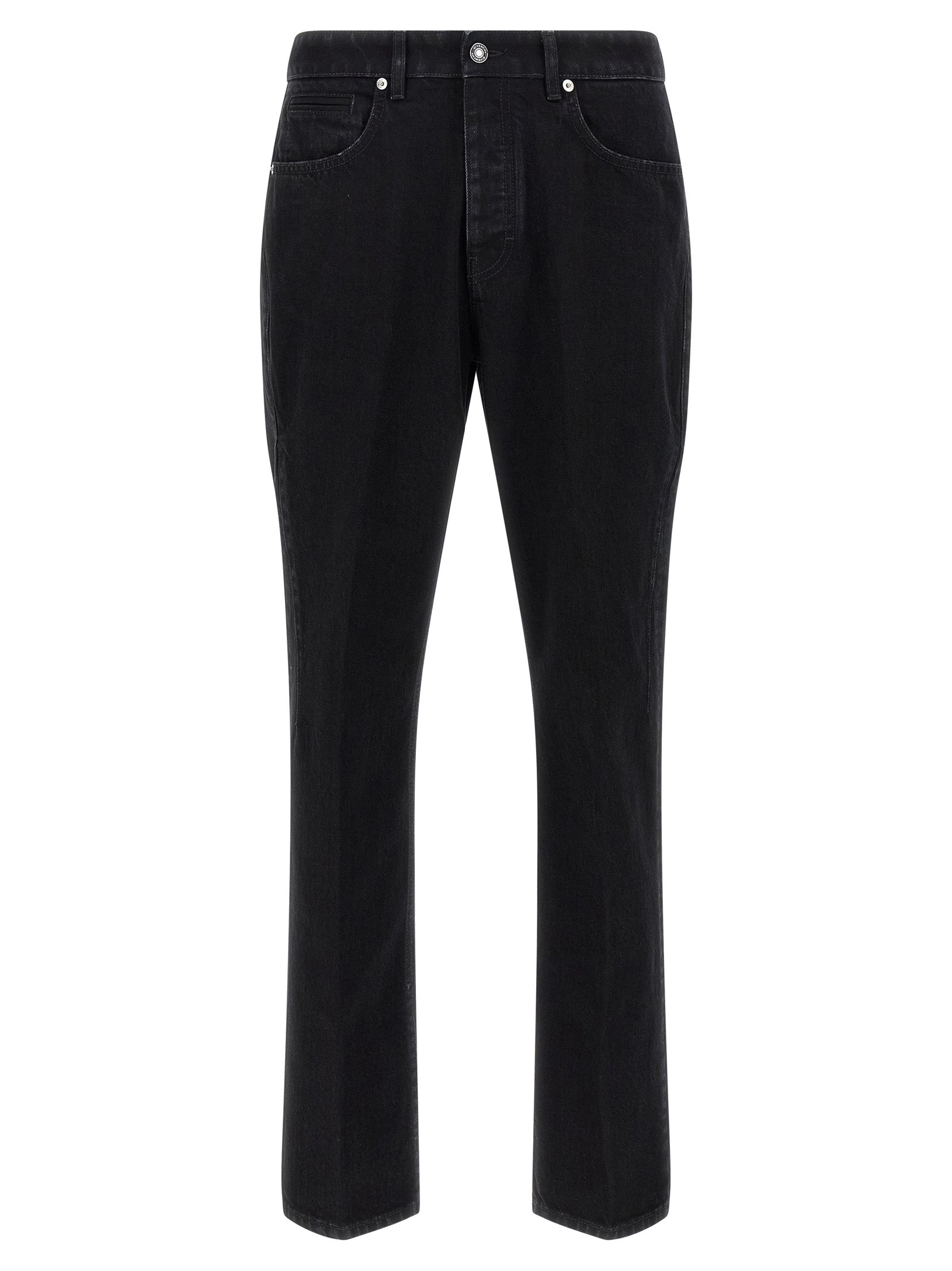 Givenchy Black Cotton Straight-Leg Jeans | Designer Luxury Denim