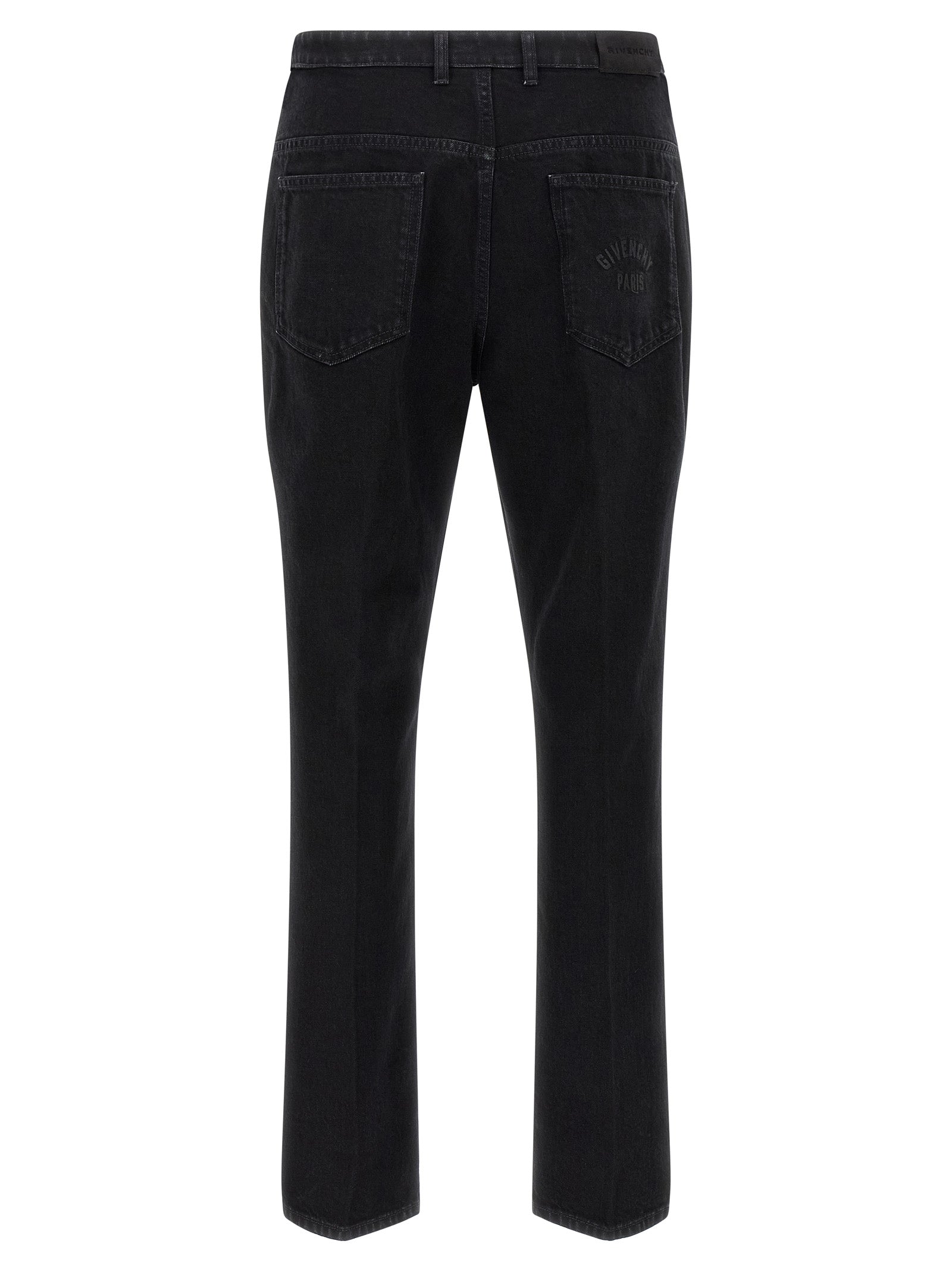 Givenchy Black Cotton Straight-Leg Jeans, Designer Luxury Denim
