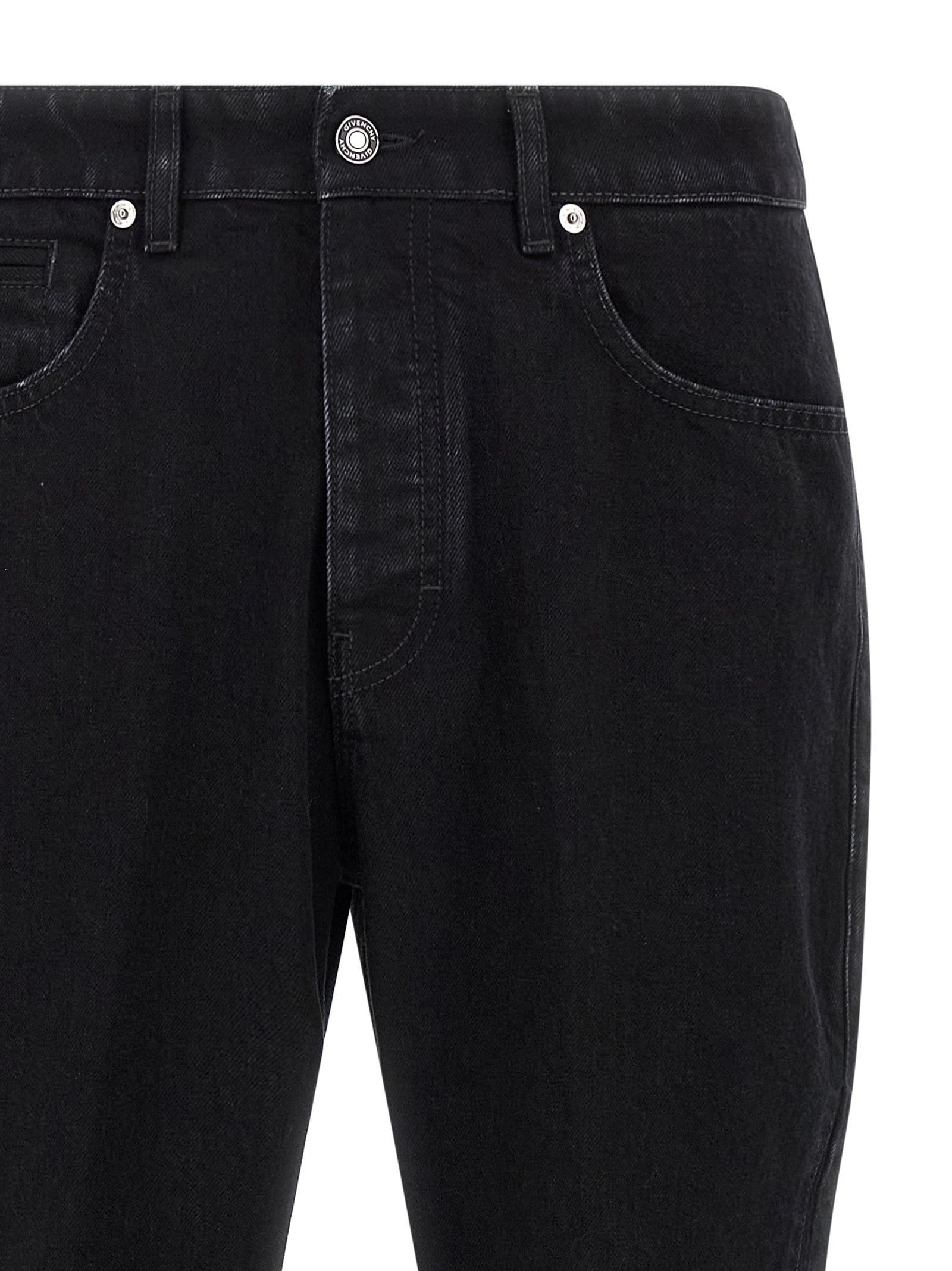 Givenchy Black Cotton Straight-Leg Jeans - Designer Luxury Couture