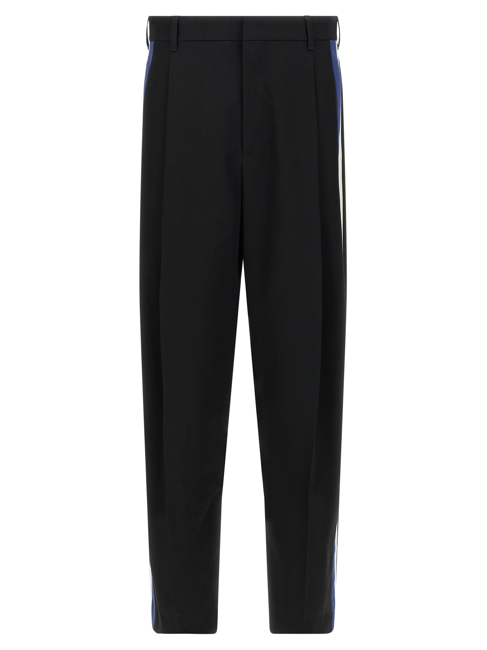Experience the allure of Marni Black Virgin Wool Dress Pants, a masterpiece of Italian craftsmanship that embodies timeless elegance and sophisticated style.