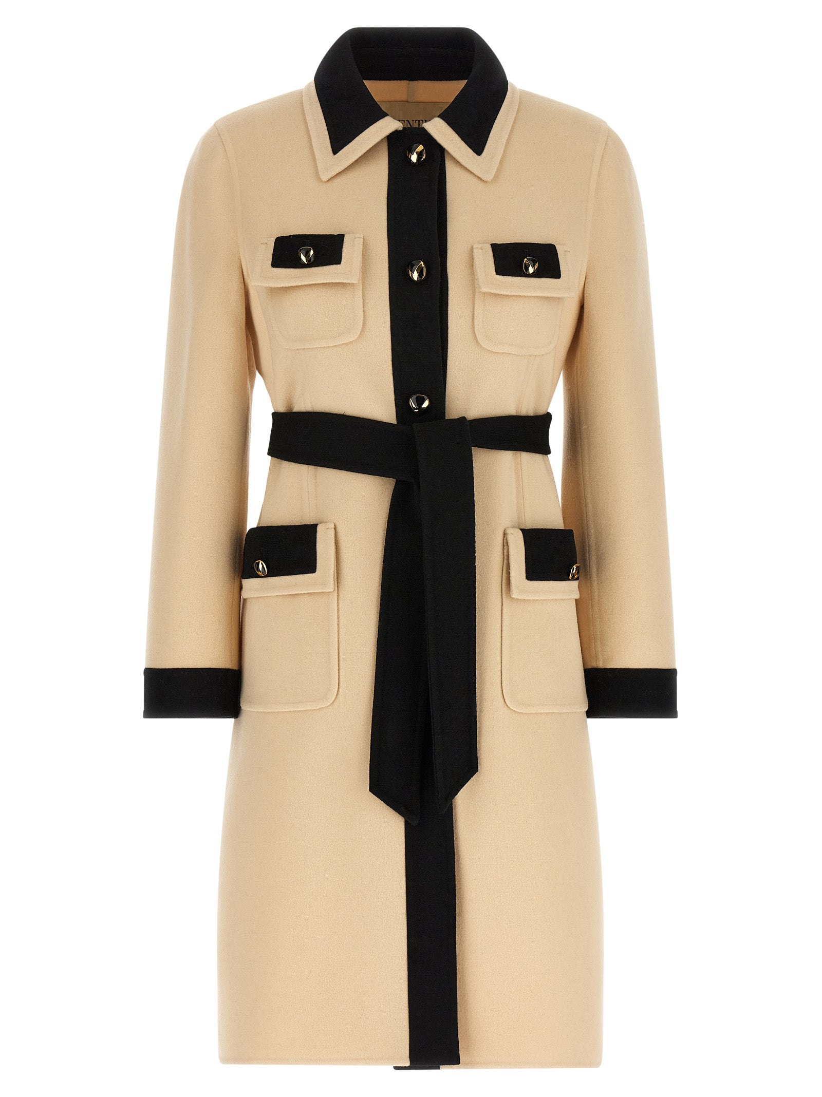 Valentino Garavani Bicolor Virgin Wool Coat