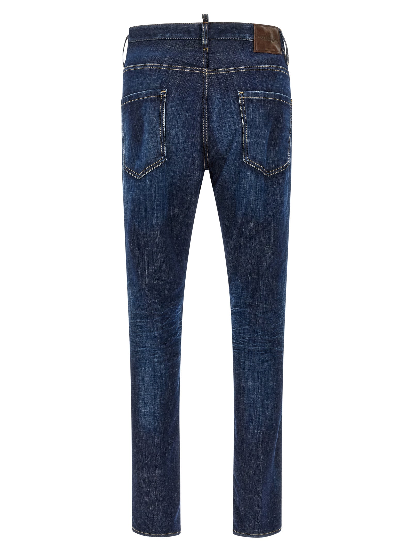 Dsquared² Blue Cotton Straight-Leg Jeans – Designer Luxury Couture