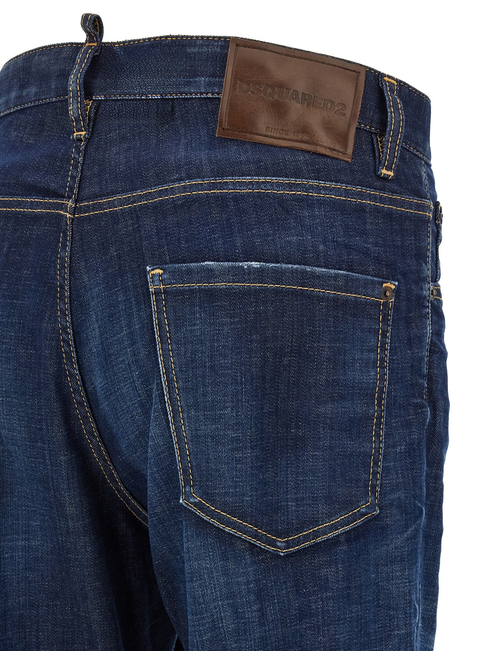Dsquared² Blue Cotton Straight-Leg Jeans – Designer Luxury Denim