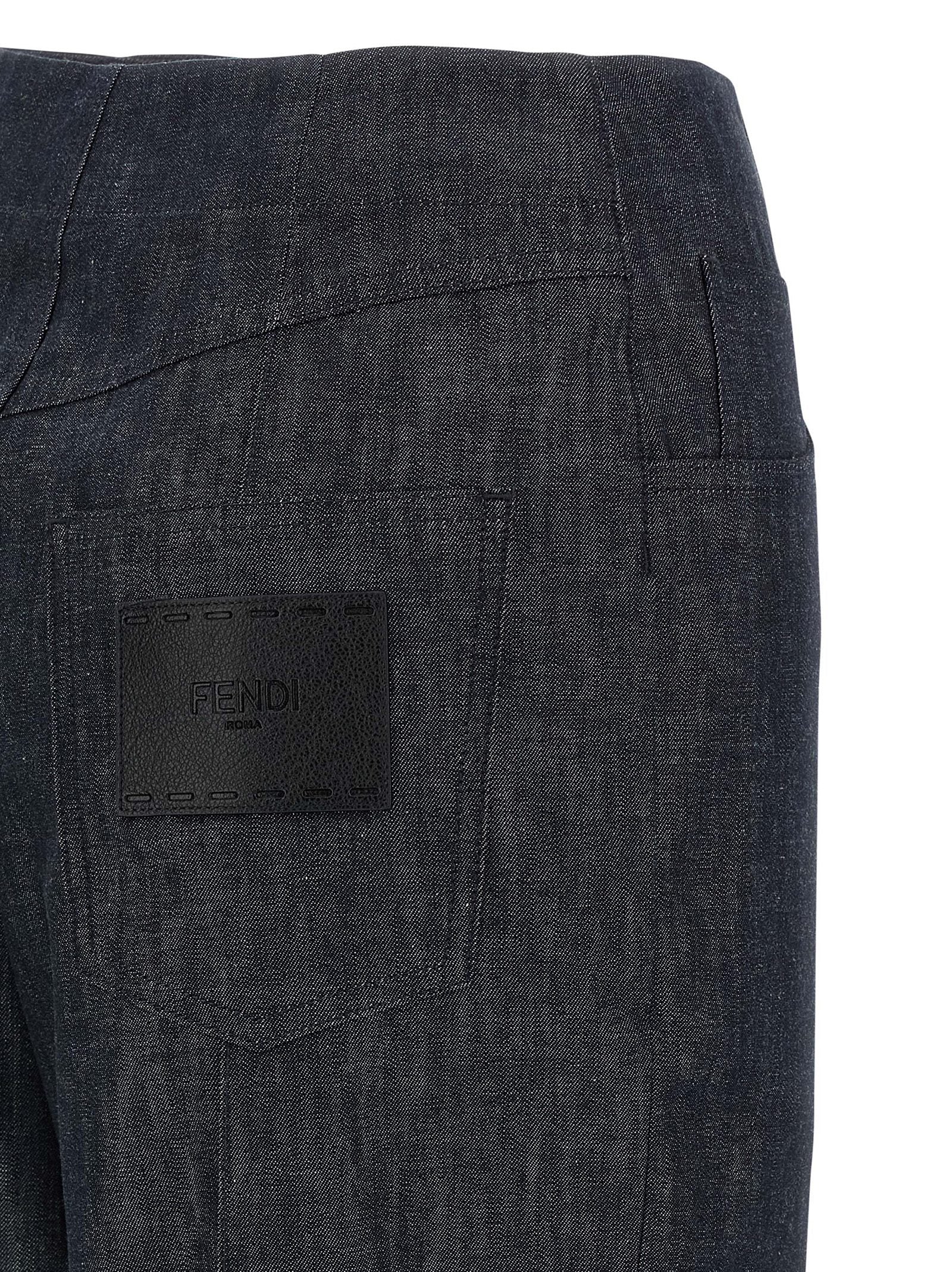Experience the allure of Fendi's Blue Cotton High-Waisted Jeans, where impeccable Italian craftsmanship meets timeless elegance for the discerning fashion connoisseur.