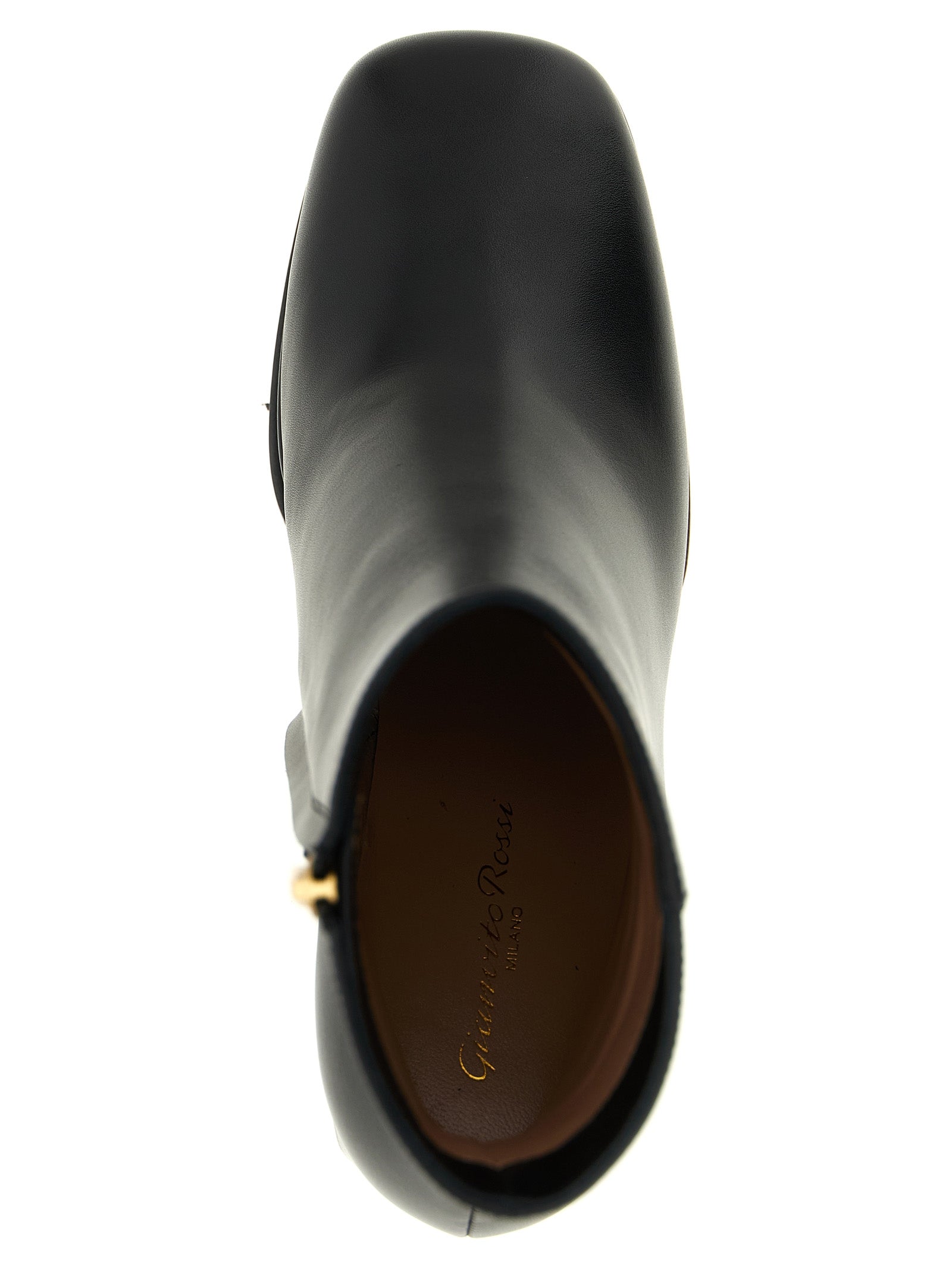 Experience the allure of Gianvito Rossi's Harlem ankle boots, crafted from luxurious calfskin leather, embodying sophistication and commanding presence for the discerning individual.