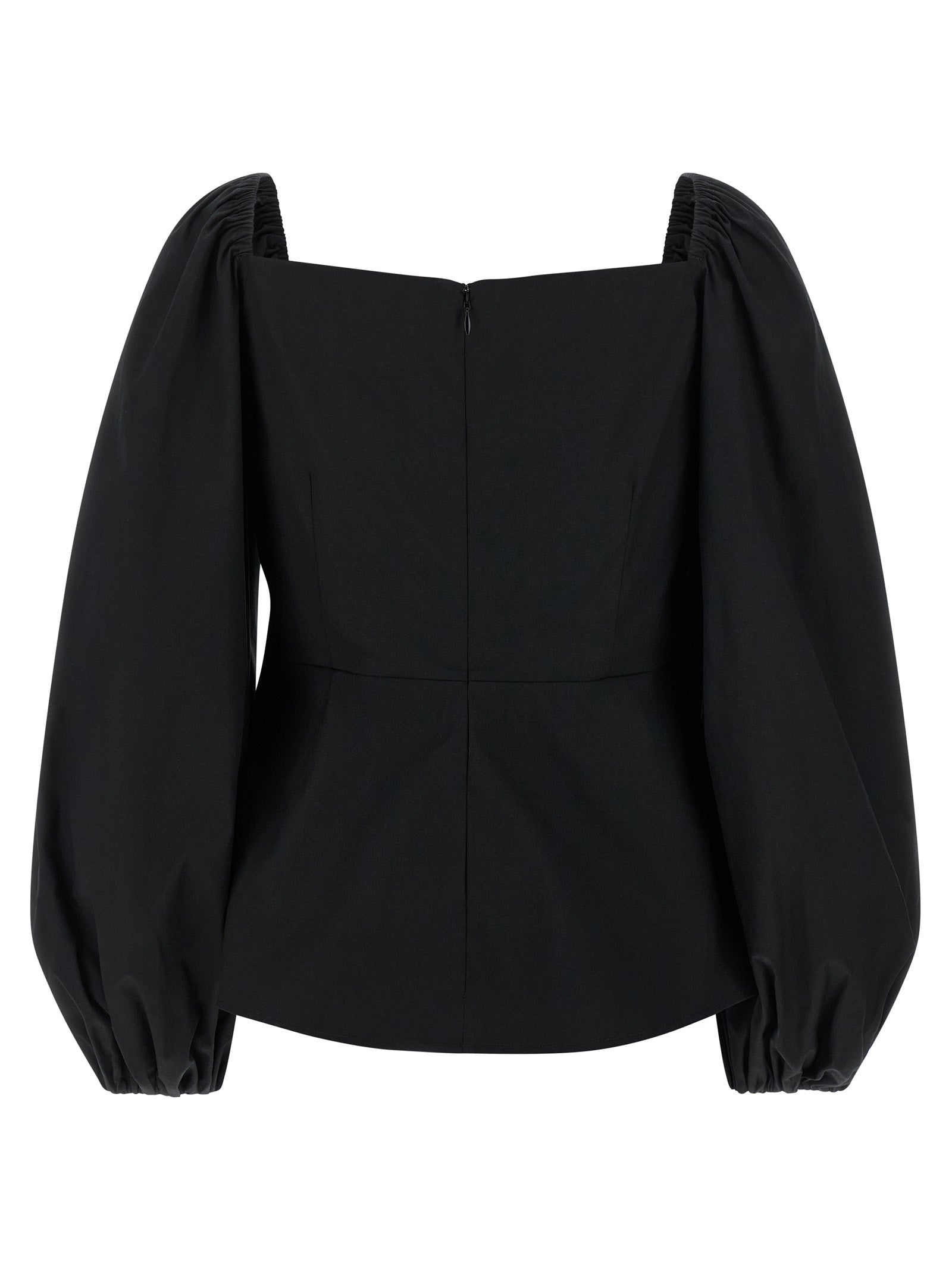 Carolina Herrera Black Cotton Tank Top | Elegant Couture Fashion