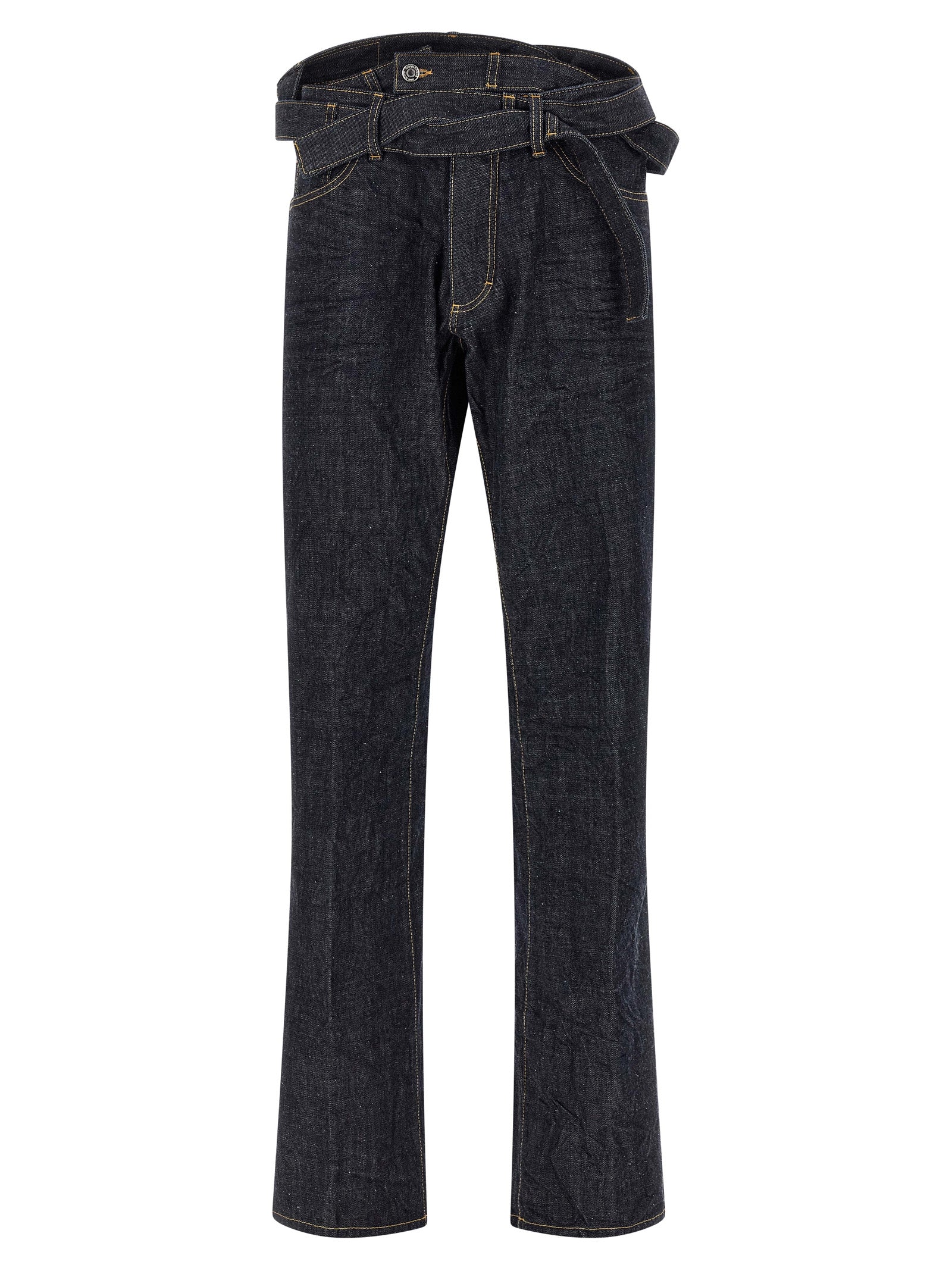 Dsquared² Blue Cotton Straight-Leg Jeans - Luxury Designer Denim