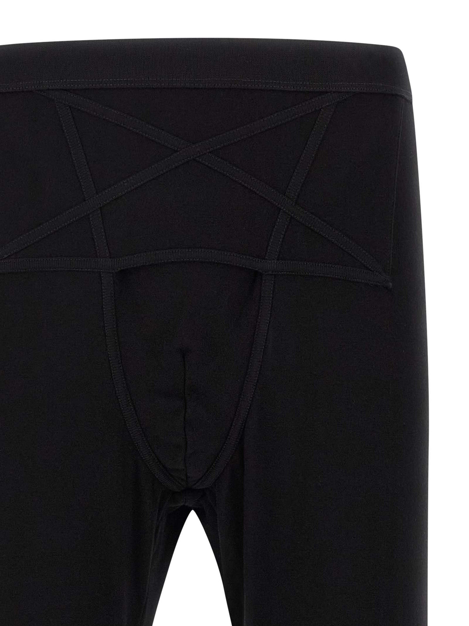 Rick Owens Black Wool Leggings - Luxury Designer Couture