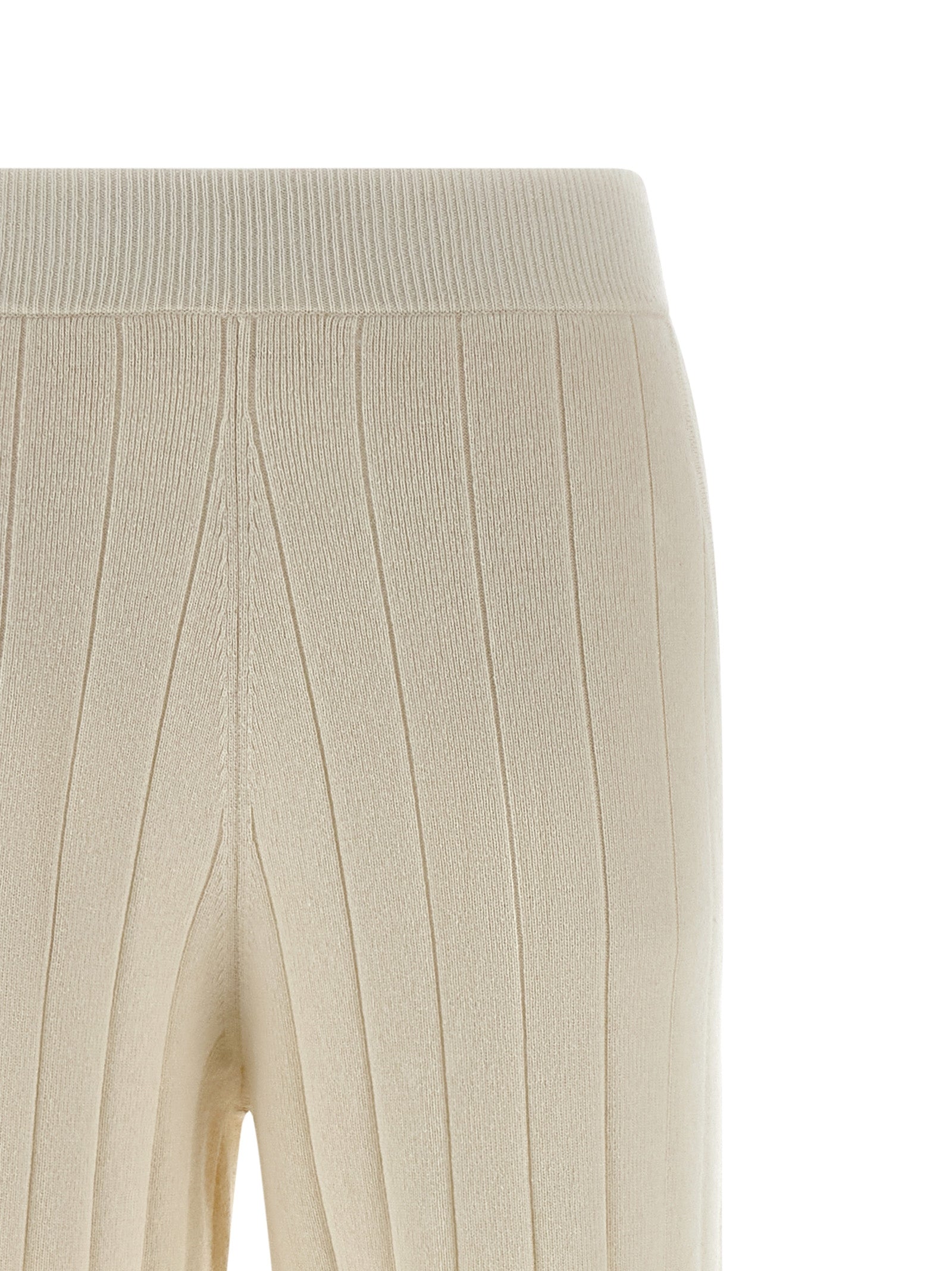 Elevate your loungewear with Max Mara's White Cashmere Joggers, crafted from pure cashmere for unparalleled luxury and effortless elegance in every moment.