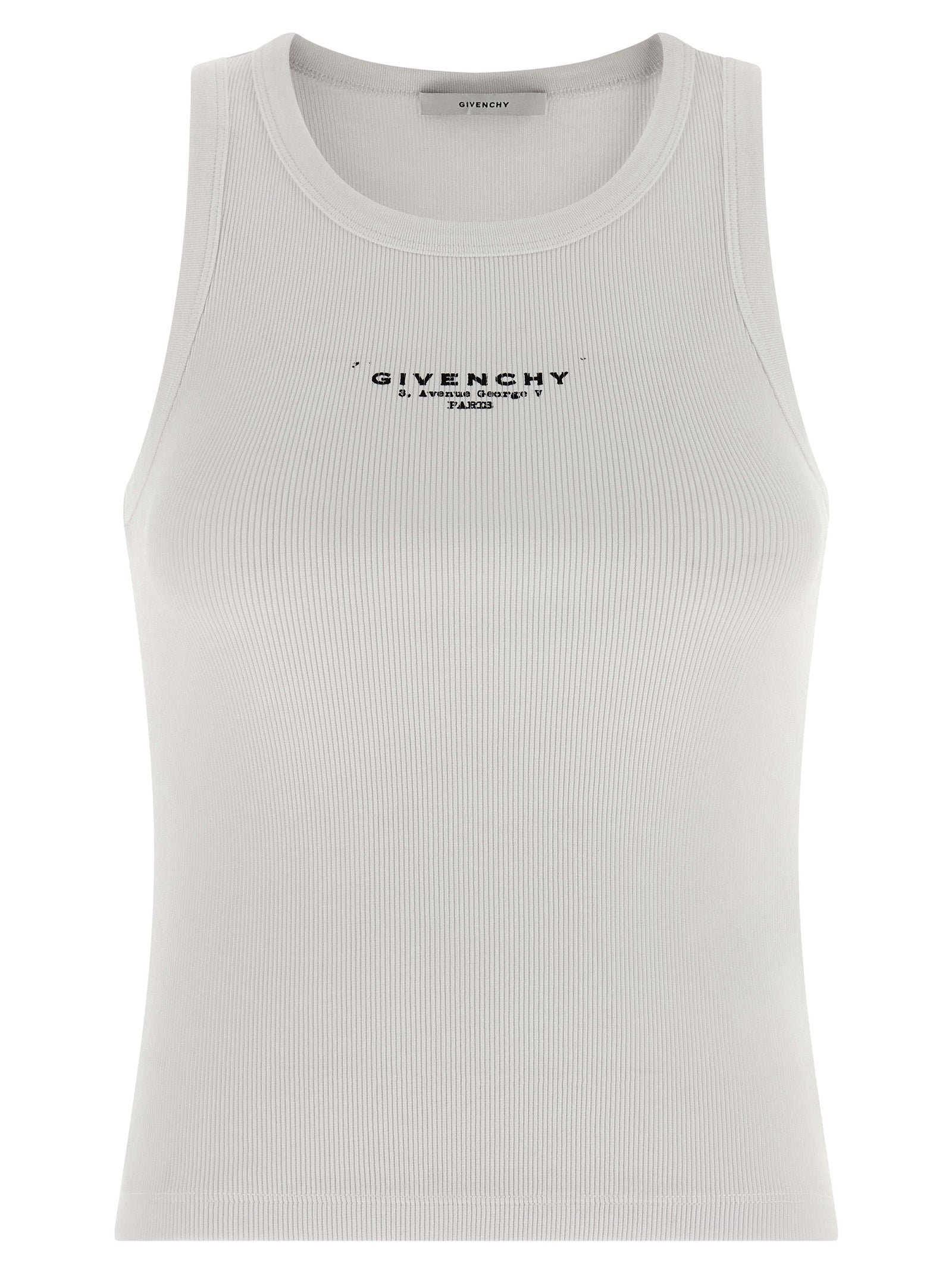 Givenchy White Cotton Sleeveless T-Shirt, Designer Luxury Essential