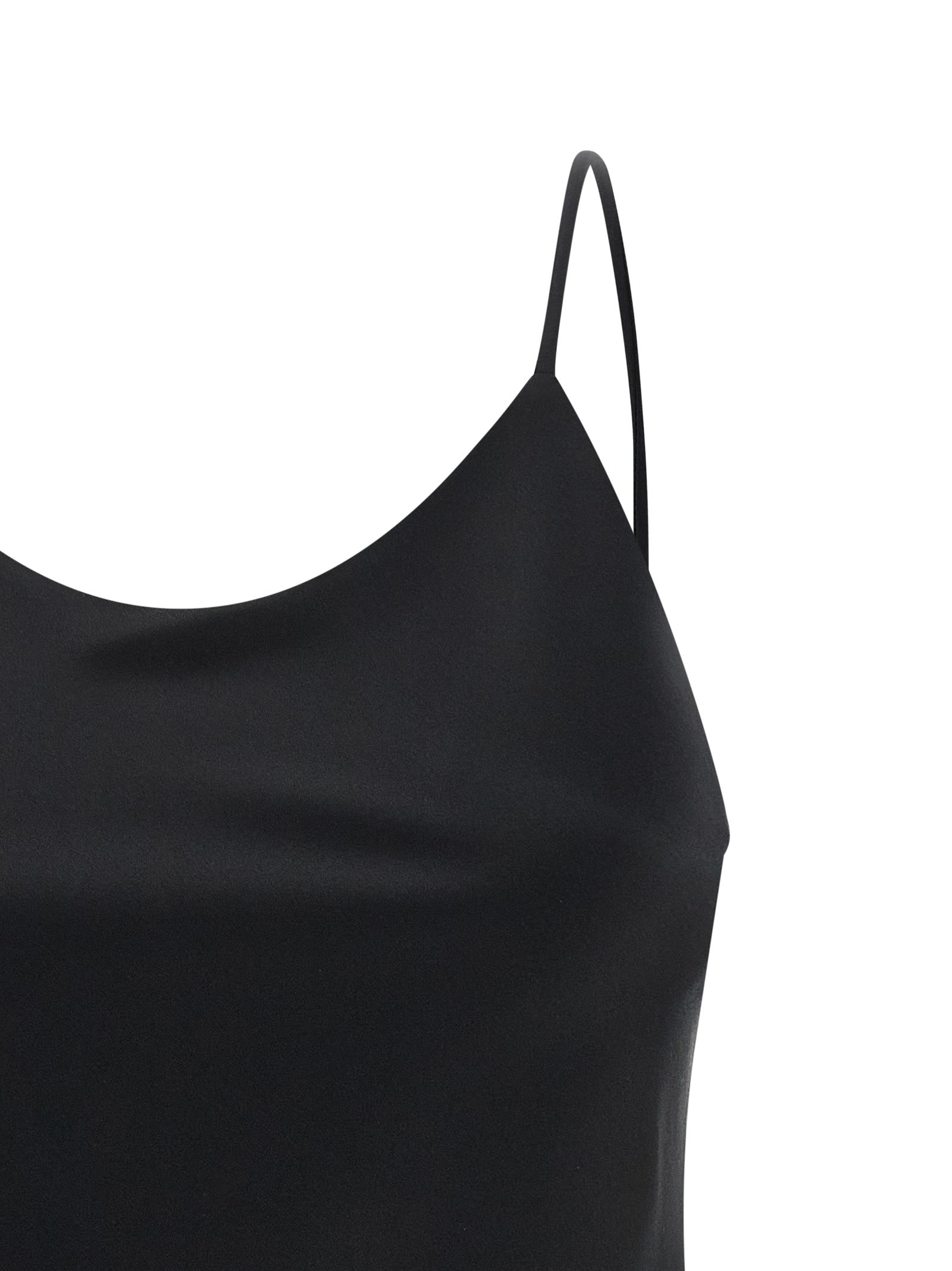 Indulge in the exquisite Max Mara Ontano Black Silk Tank Top, a luxurious staple crafted in Italy, embodying timeless elegance and artisanal craftsmanship for sophisticated evenings.