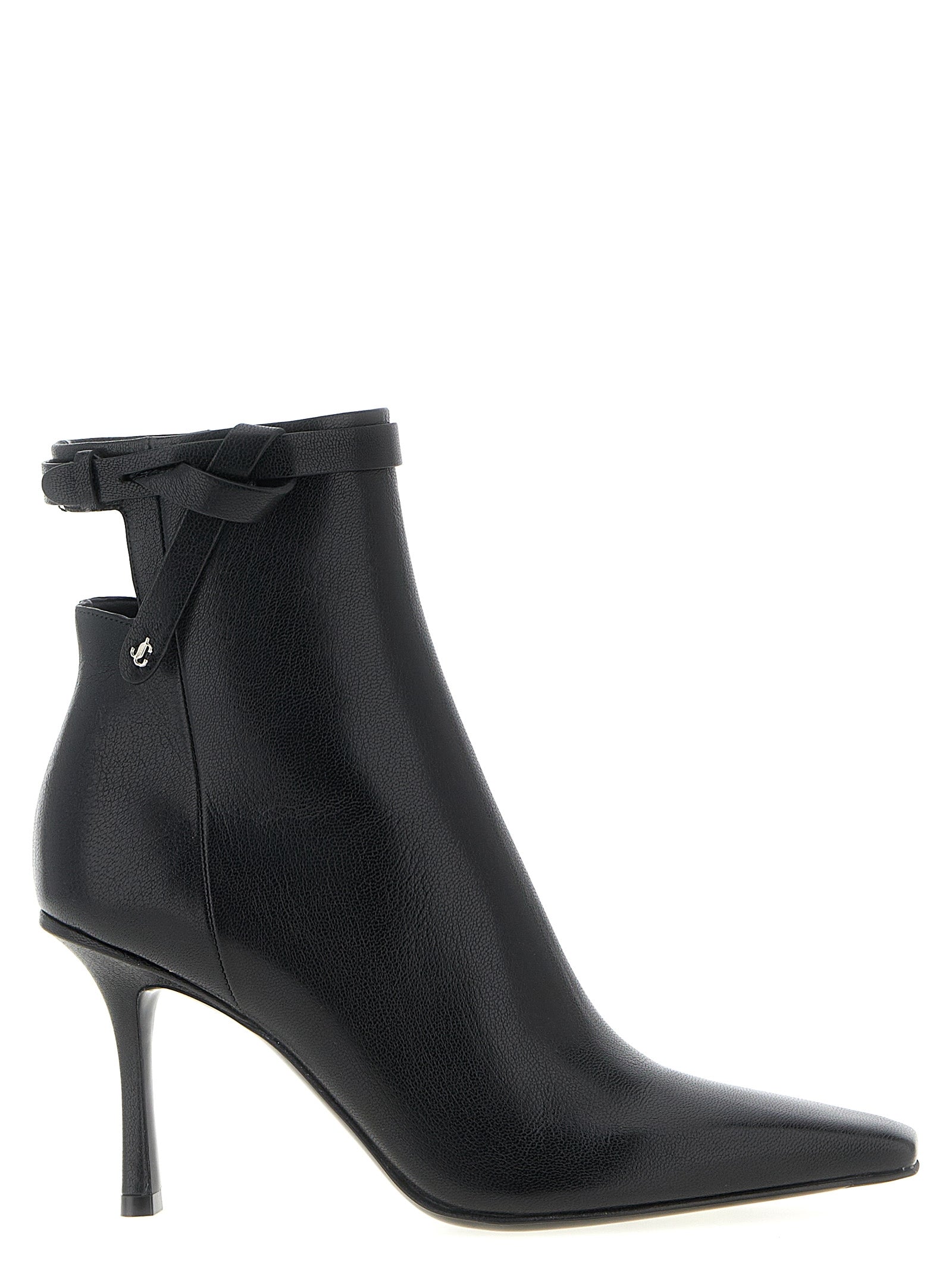 Step into a realm of sophistication with Jimmy Choo's 'Camie' ankle boots, crafted from luxurious kidskin leather, embodying exquisite artistry and timeless allure.