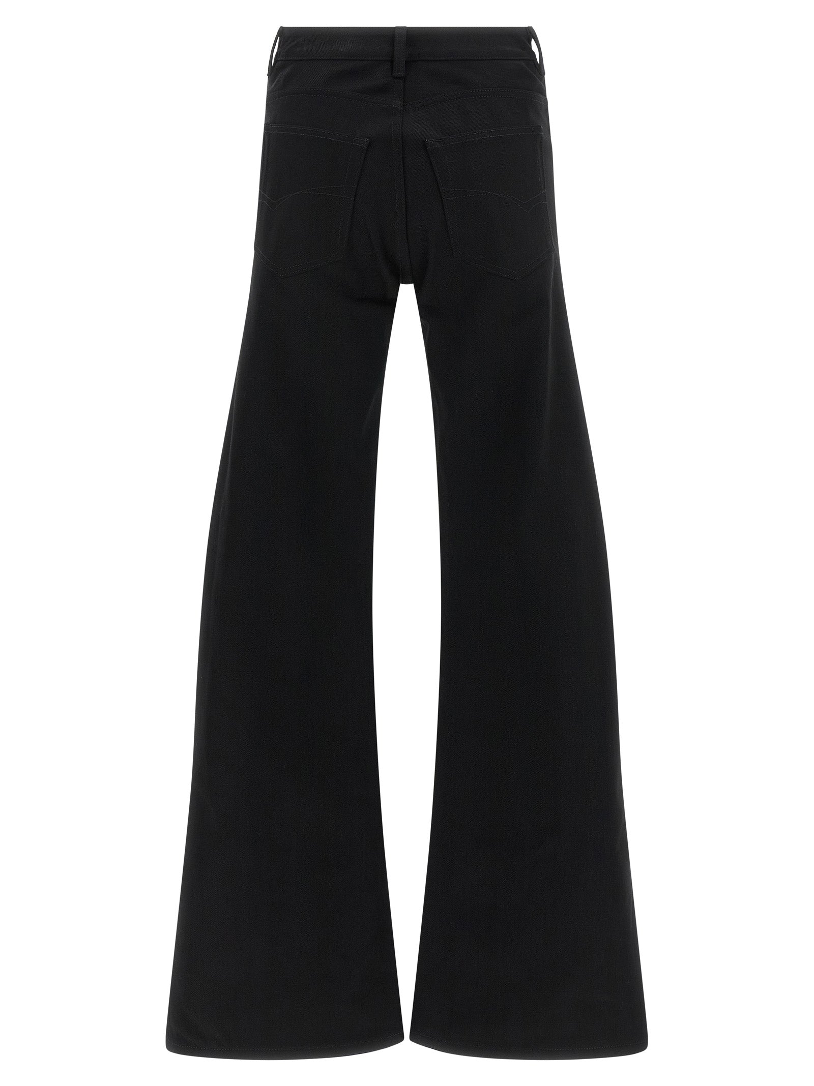 Balenciaga Black Cotton Flared Jeans - Designer Luxury Couture