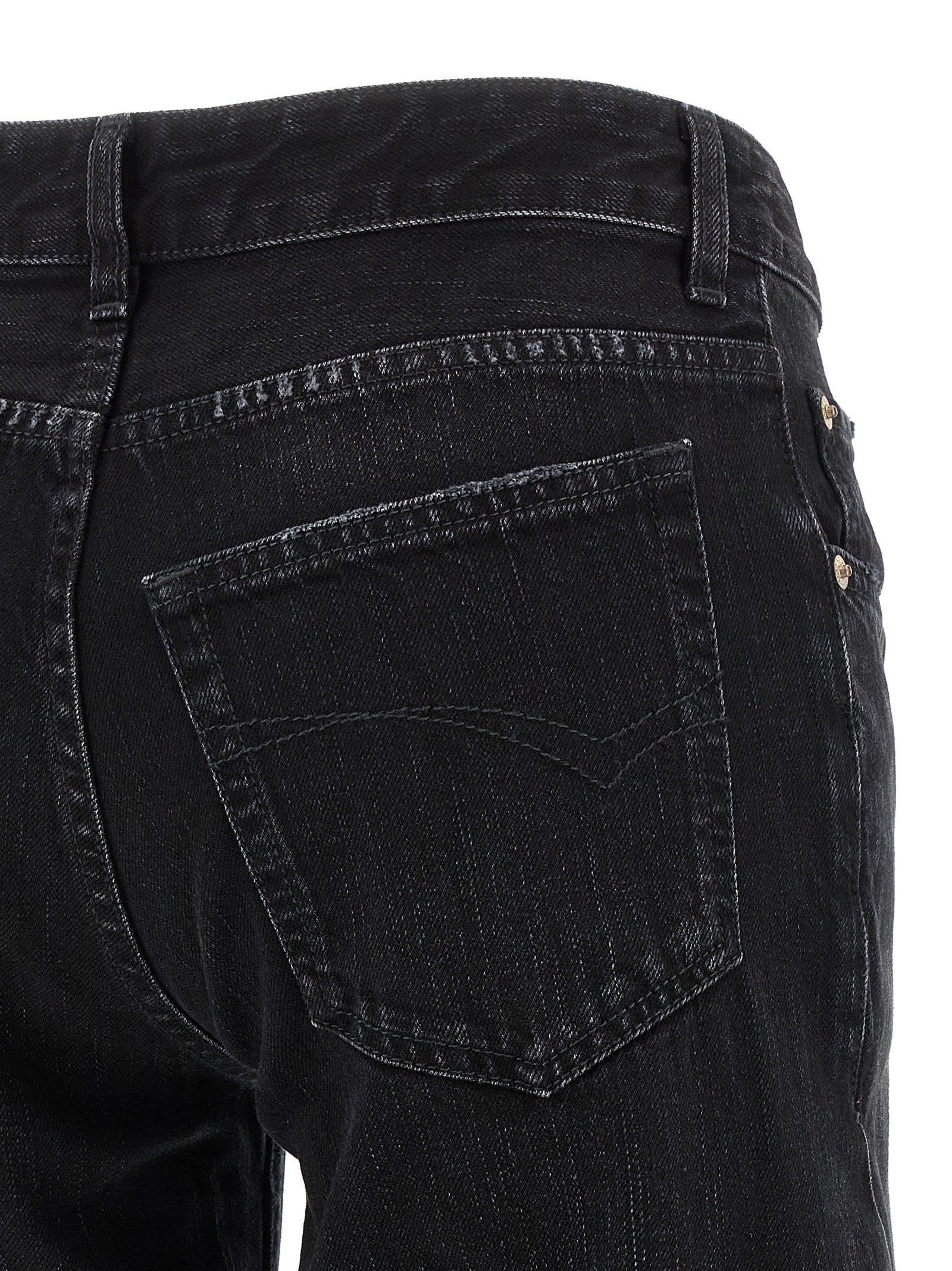 Balenciaga Black Cotton Flared Jeans - Designer Luxury Couture