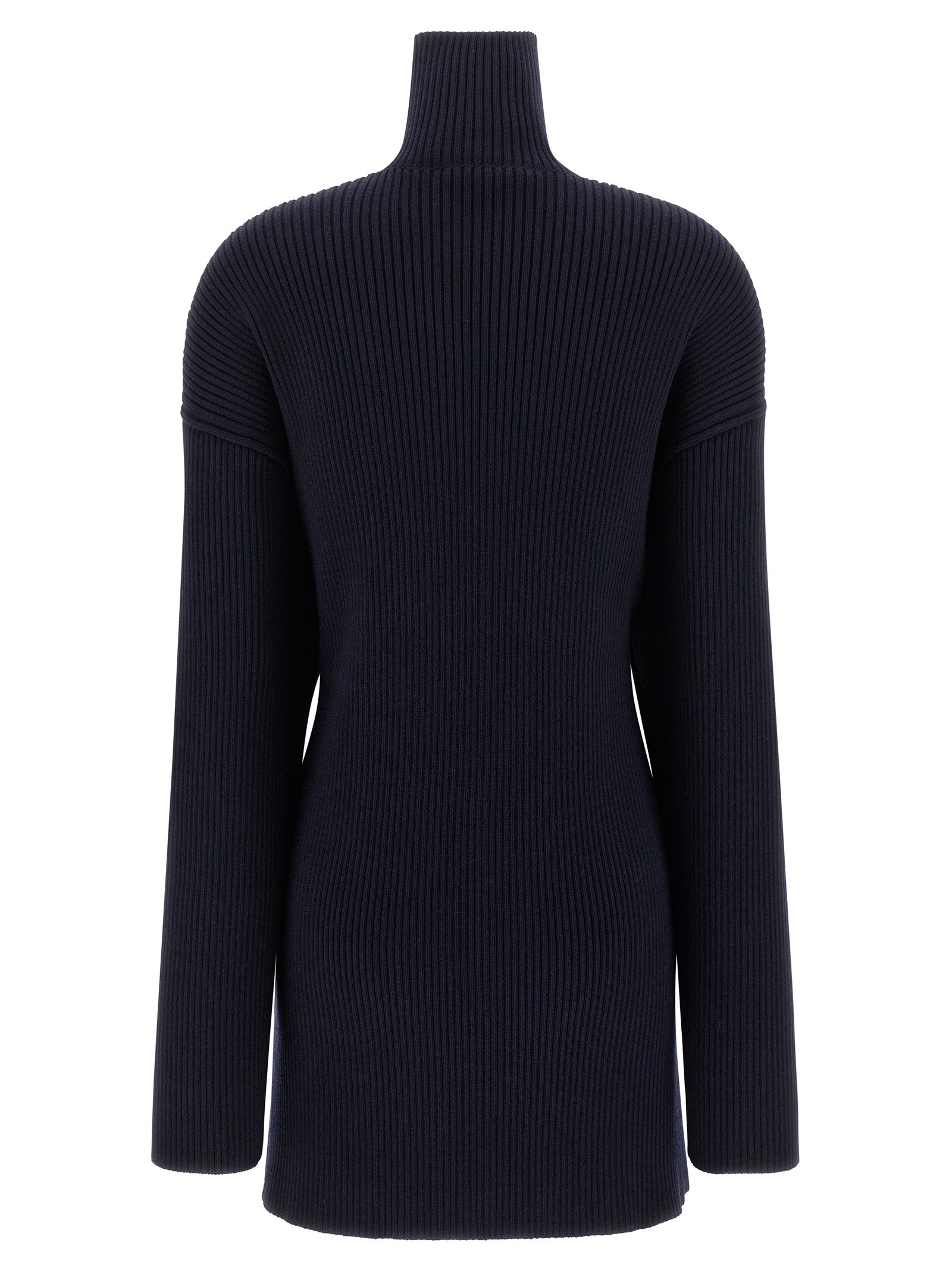 Balenciaga Blue Wool Short Dress - Designer Couture Elegance