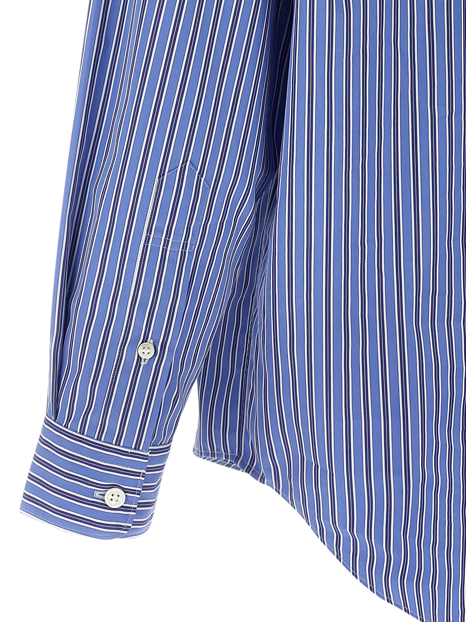 Comme Des Garçons Blue Cotton Blouse, Artisanal Luxury Fashion