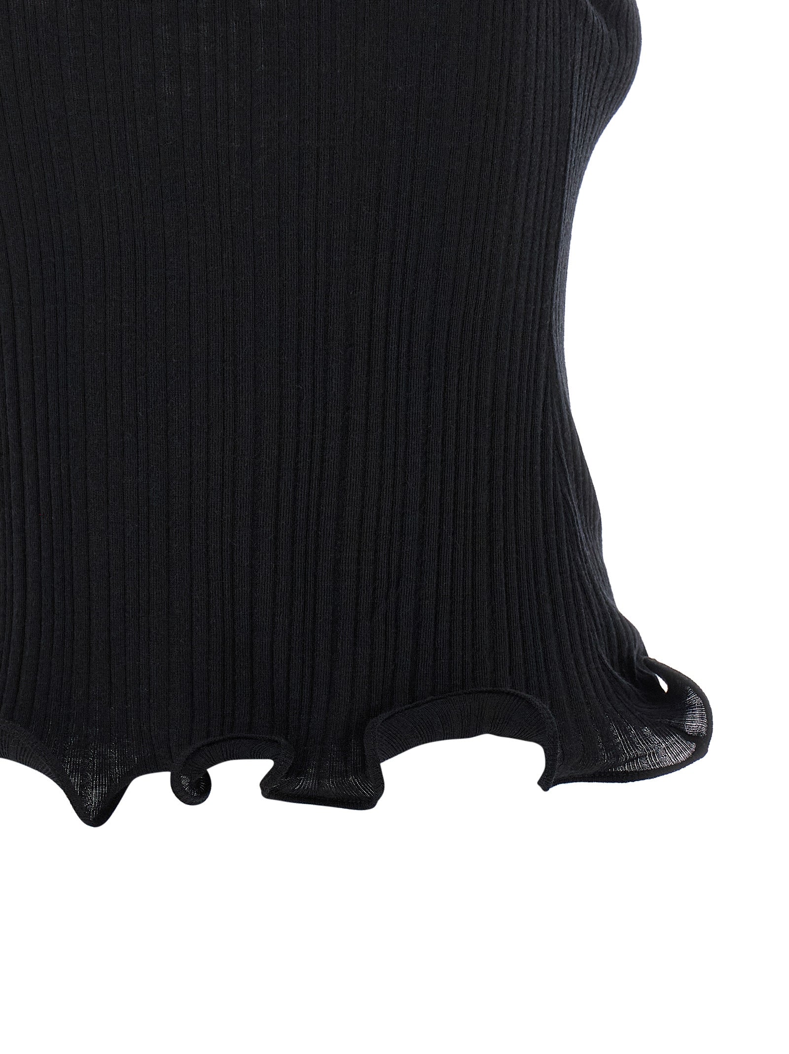 Elevate your wardrobe with the Fendi Black Sleeveless T-Shirt, a masterpiece of luxurious craftsmanship and timeless elegance, perfect for discerning tastes.