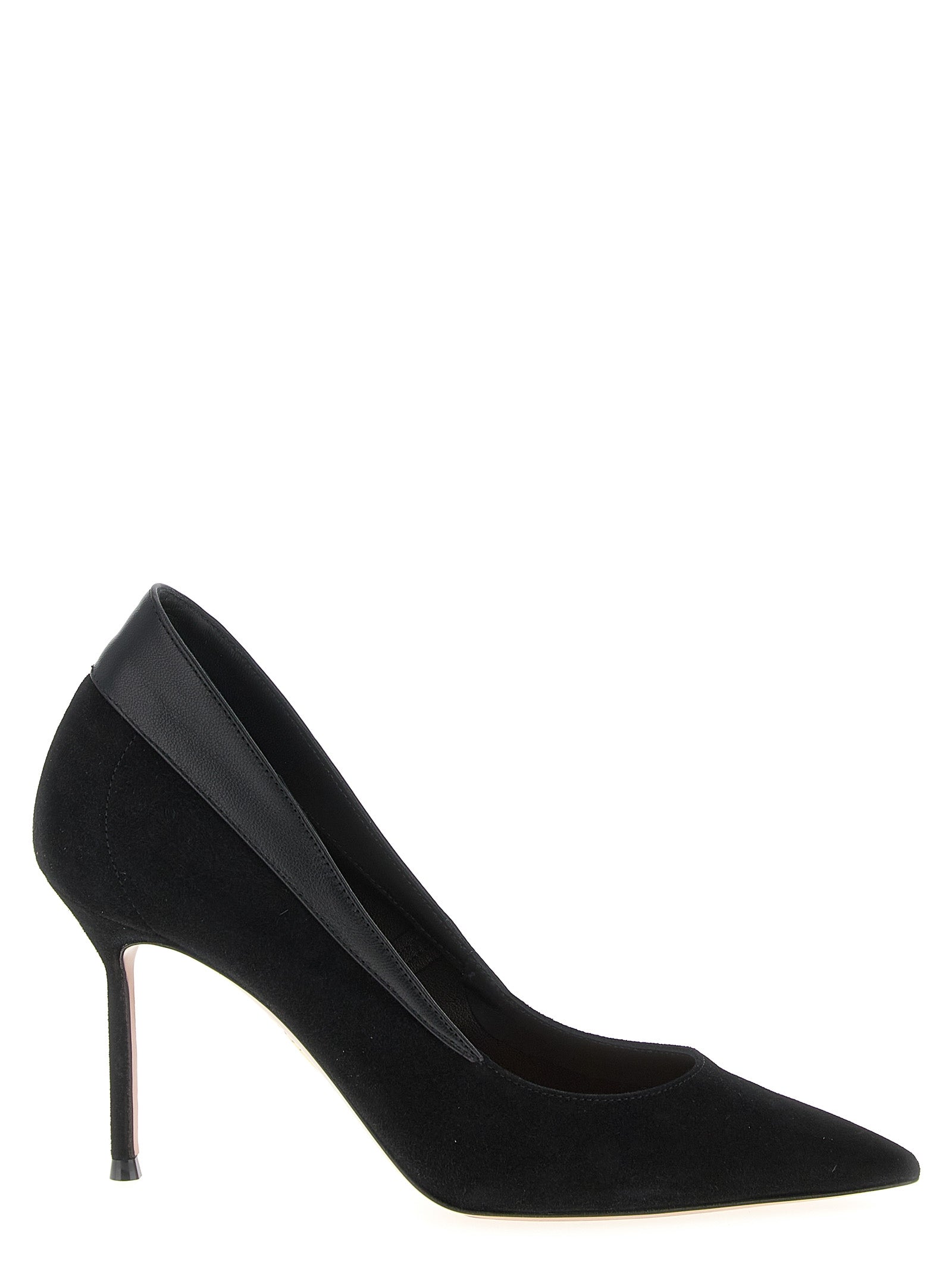 Step into the realm of luxury with Aquazzura's Black Goatskin High Heel Pumps, where exquisite craftsmanship and timeless elegance redefine sophistication.